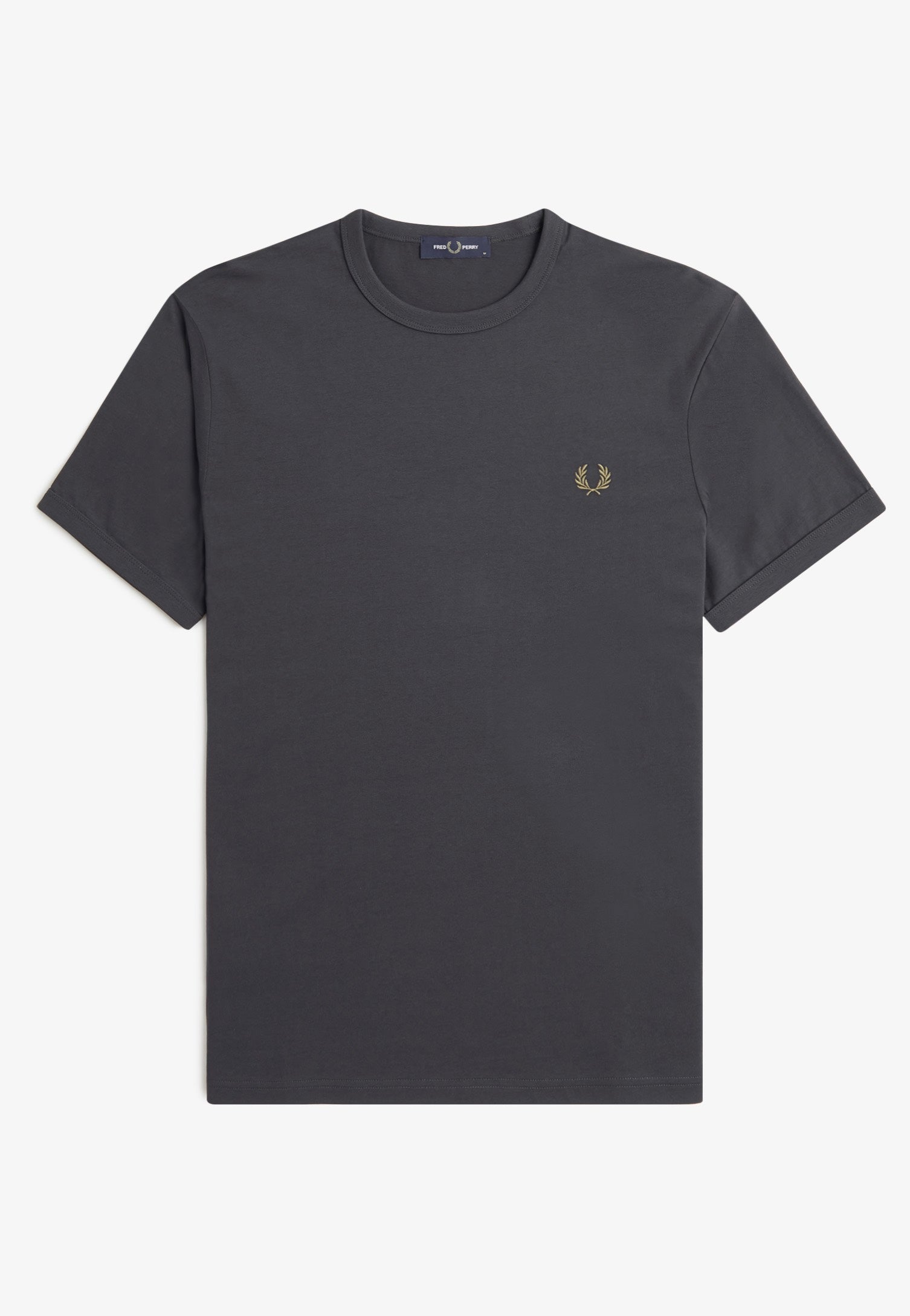 Fred Perry - Ringer Anchor Grey/Dark Caramel - T-Shirt | Men-Image