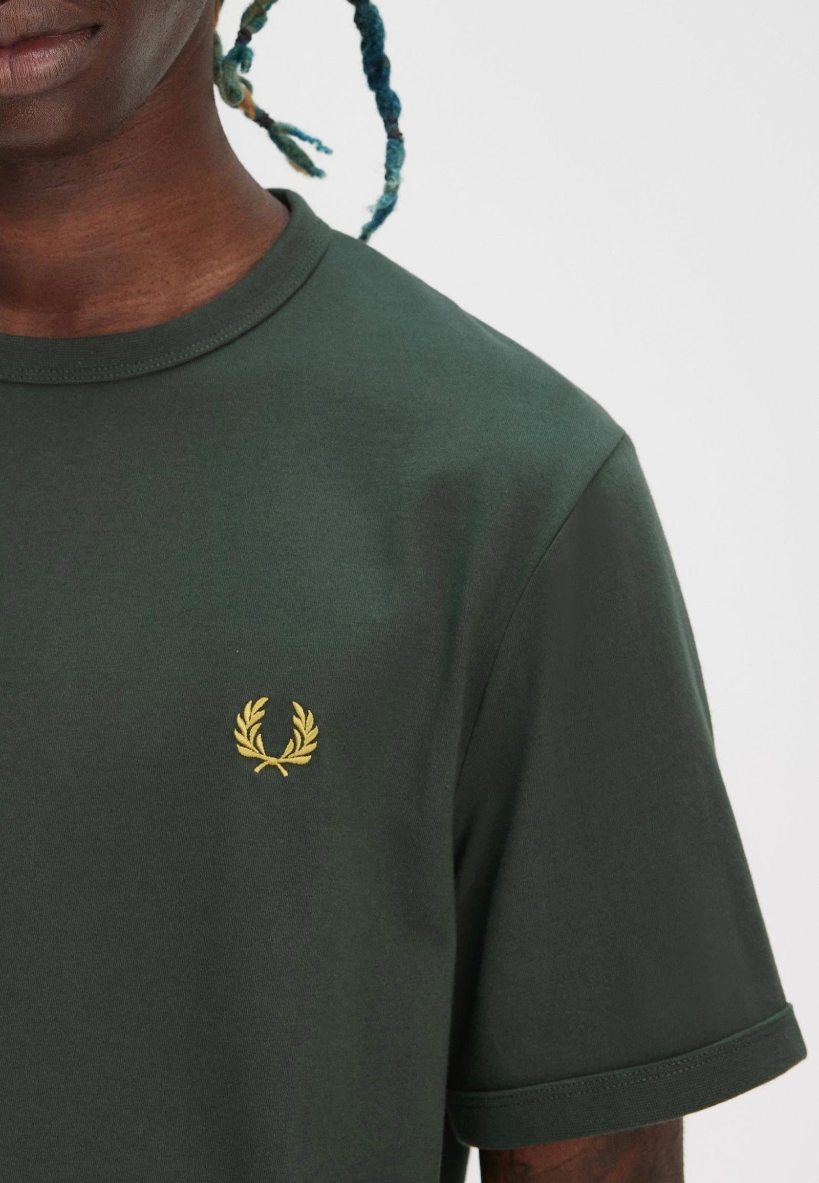 Fred Perry - Ringer Court Green - T-Shirt | Men-Image