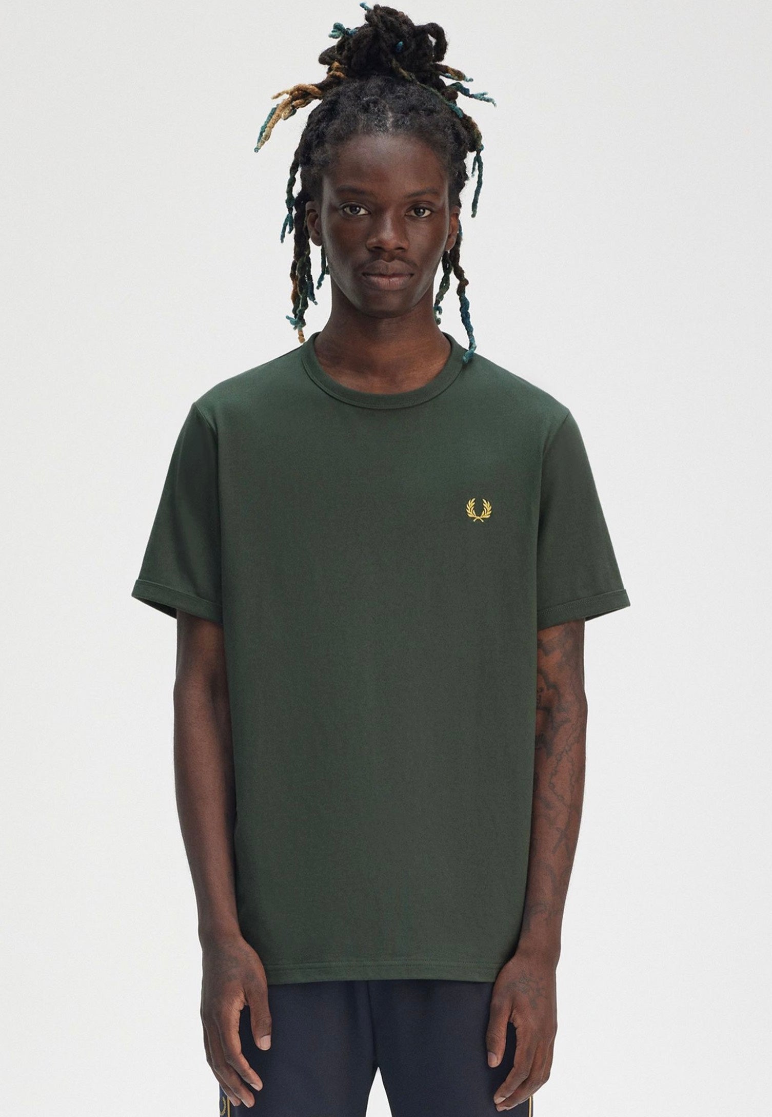 Fred Perry - Ringer Court Green - T-Shirt | Men-Image