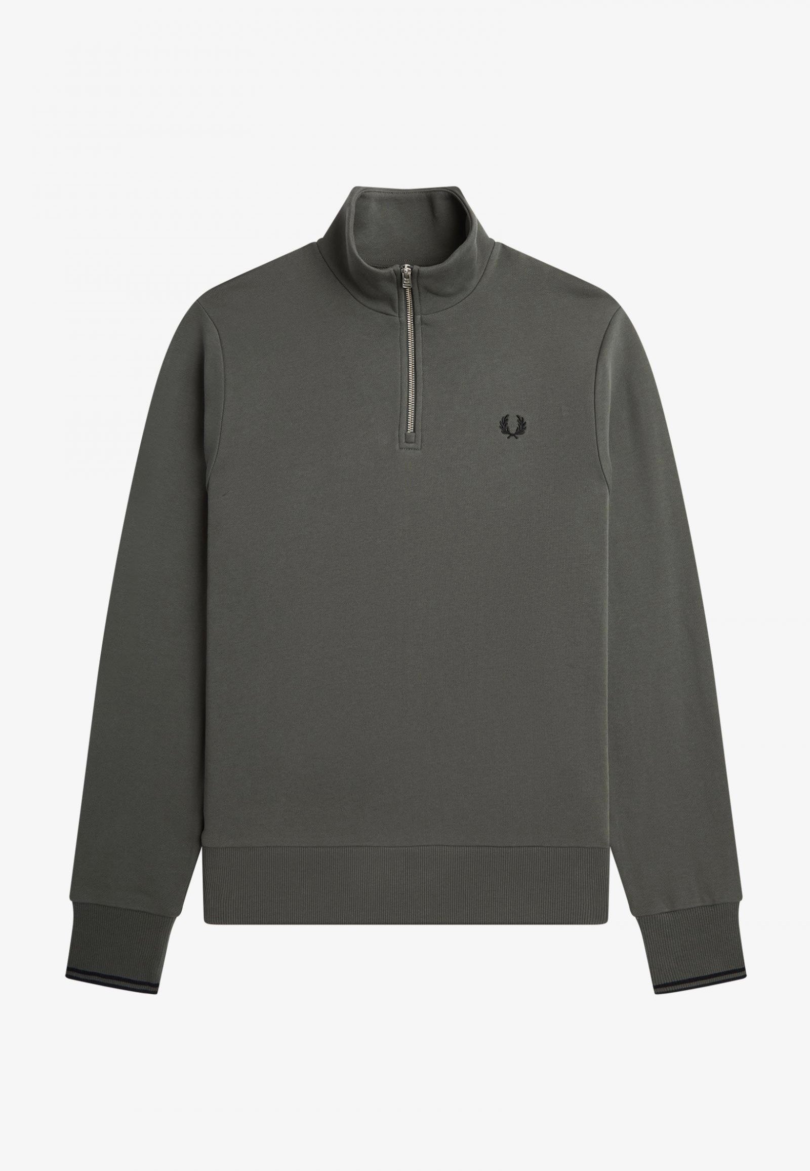 Fred Perry - Half Zip Field Green - Sweater | Men-Image