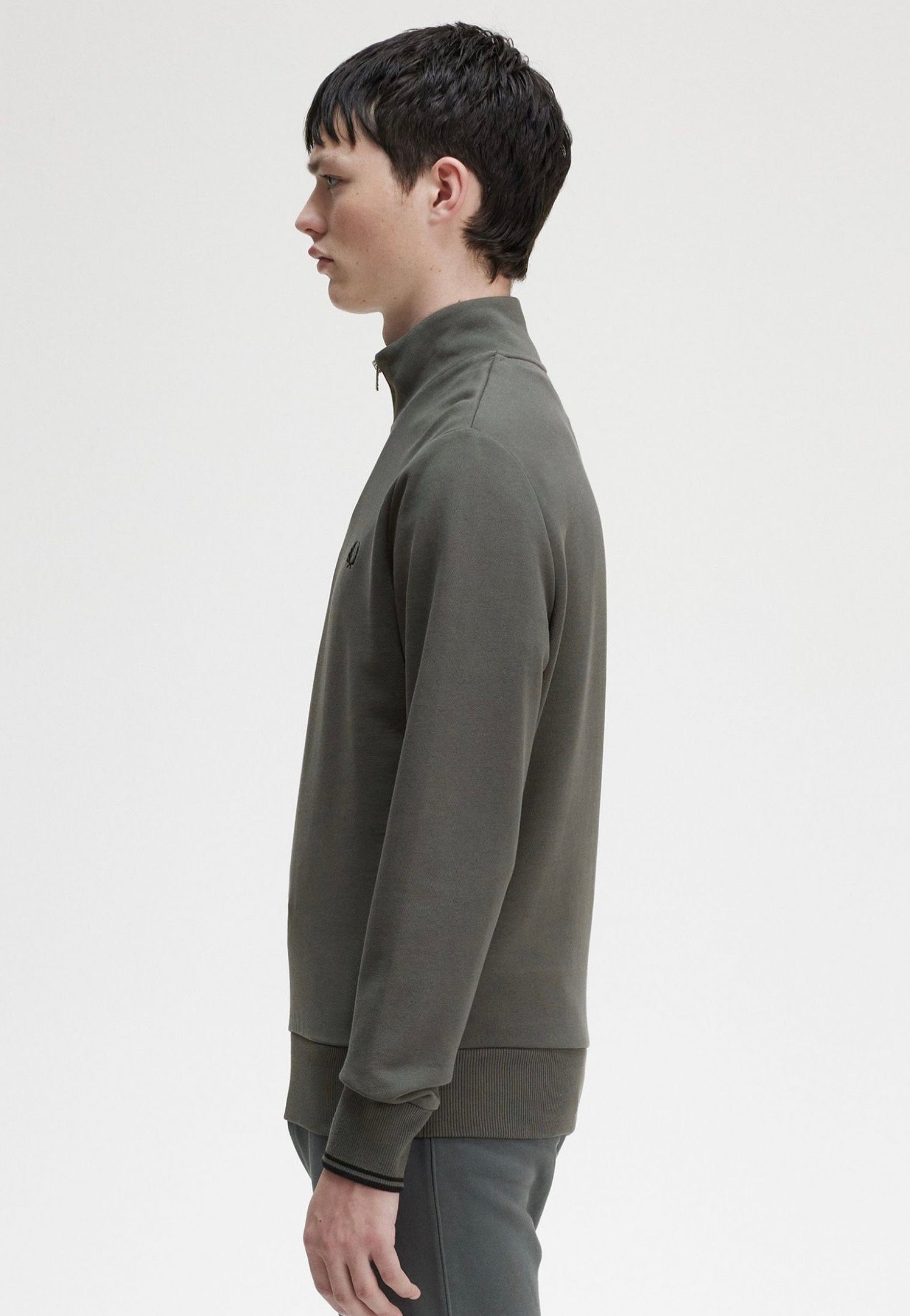 Fred Perry - Half Zip Field Green - Sweater | Men-Image