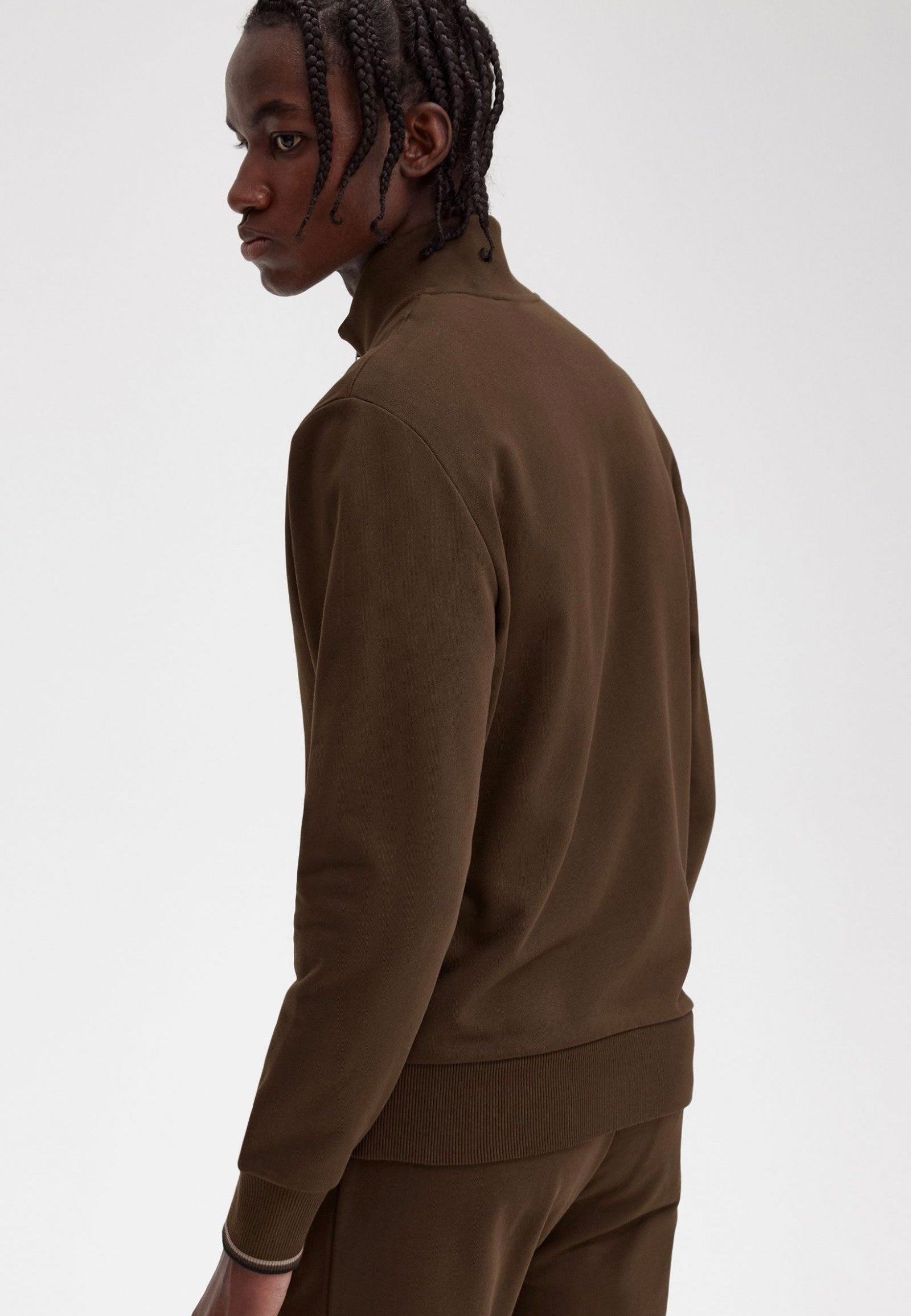 Fred Perry - Half Zip Burnt Tobacco - Sweater | Men-Image