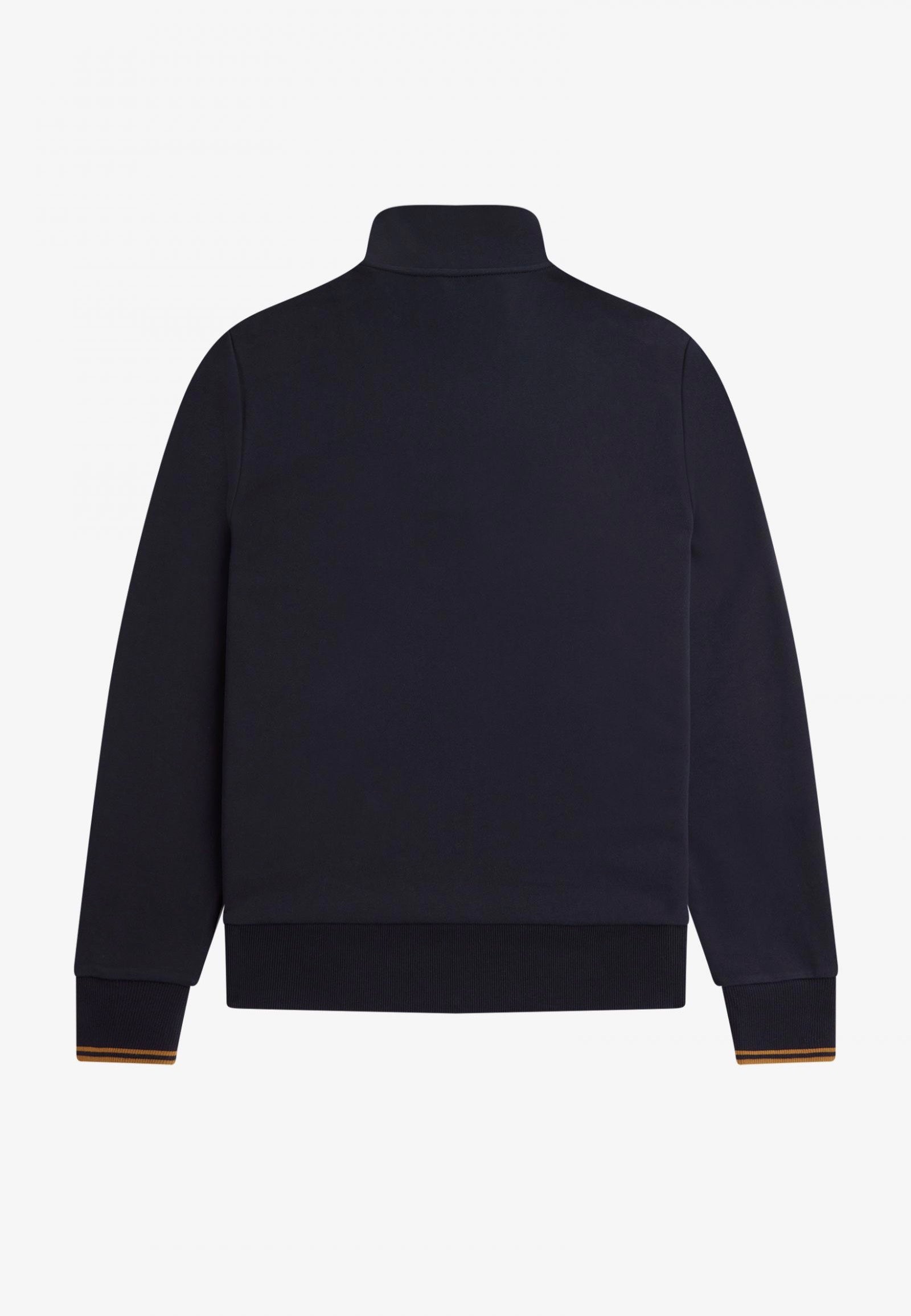 Fred Perry - Half Zip Navy/Dark Caramel - Sweater | Men-Image