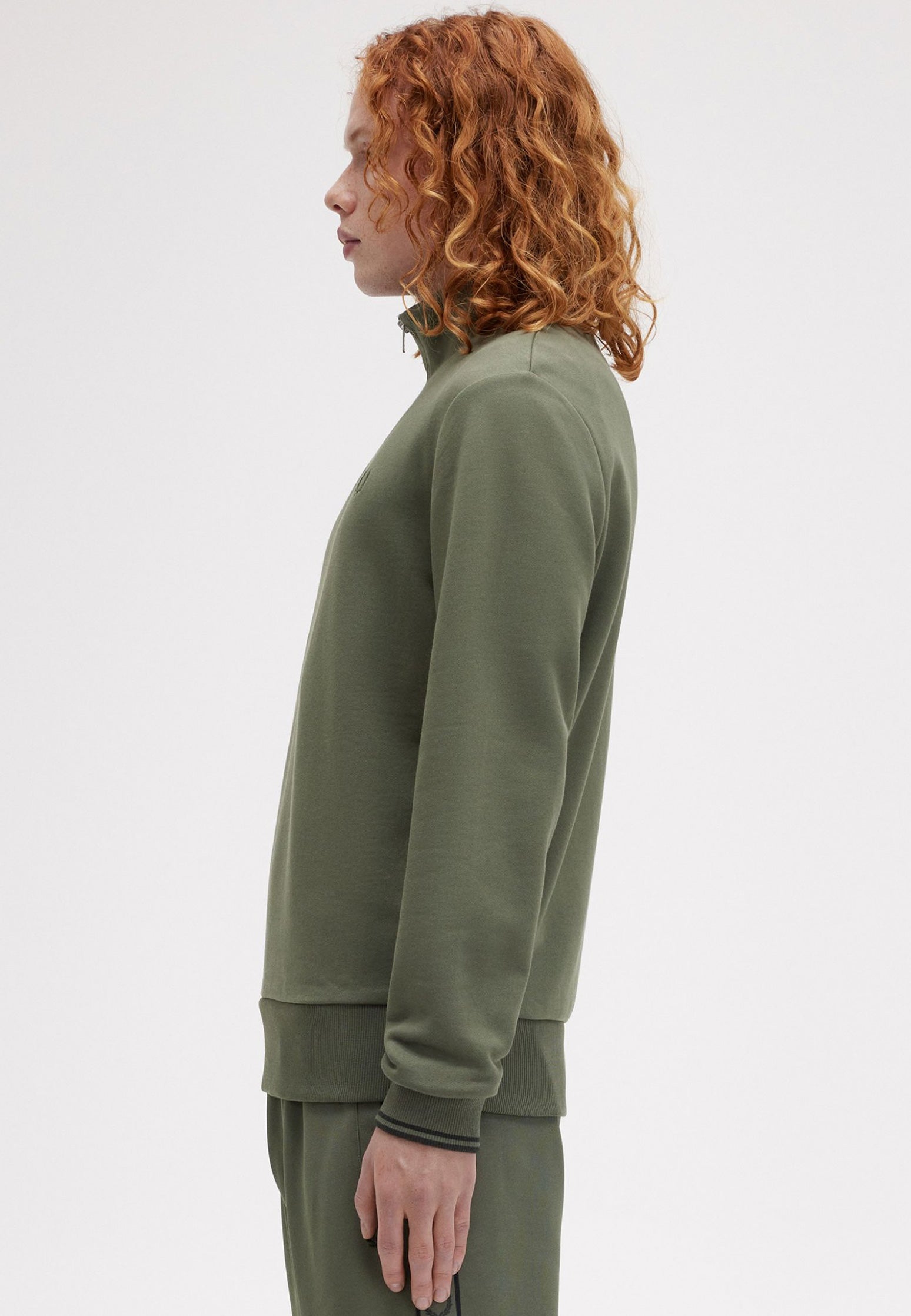 Fred Perry - Half Zip Laurel Wreath Green/Night Green - Sweater | Men-Image