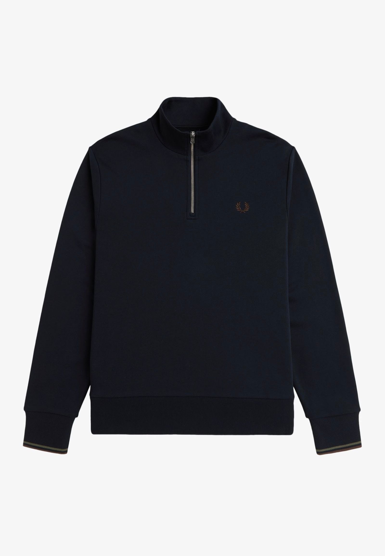 Fred Perry - Half Zip Nvy/Lrlwgrn/Bric - Sweater | Men-Image