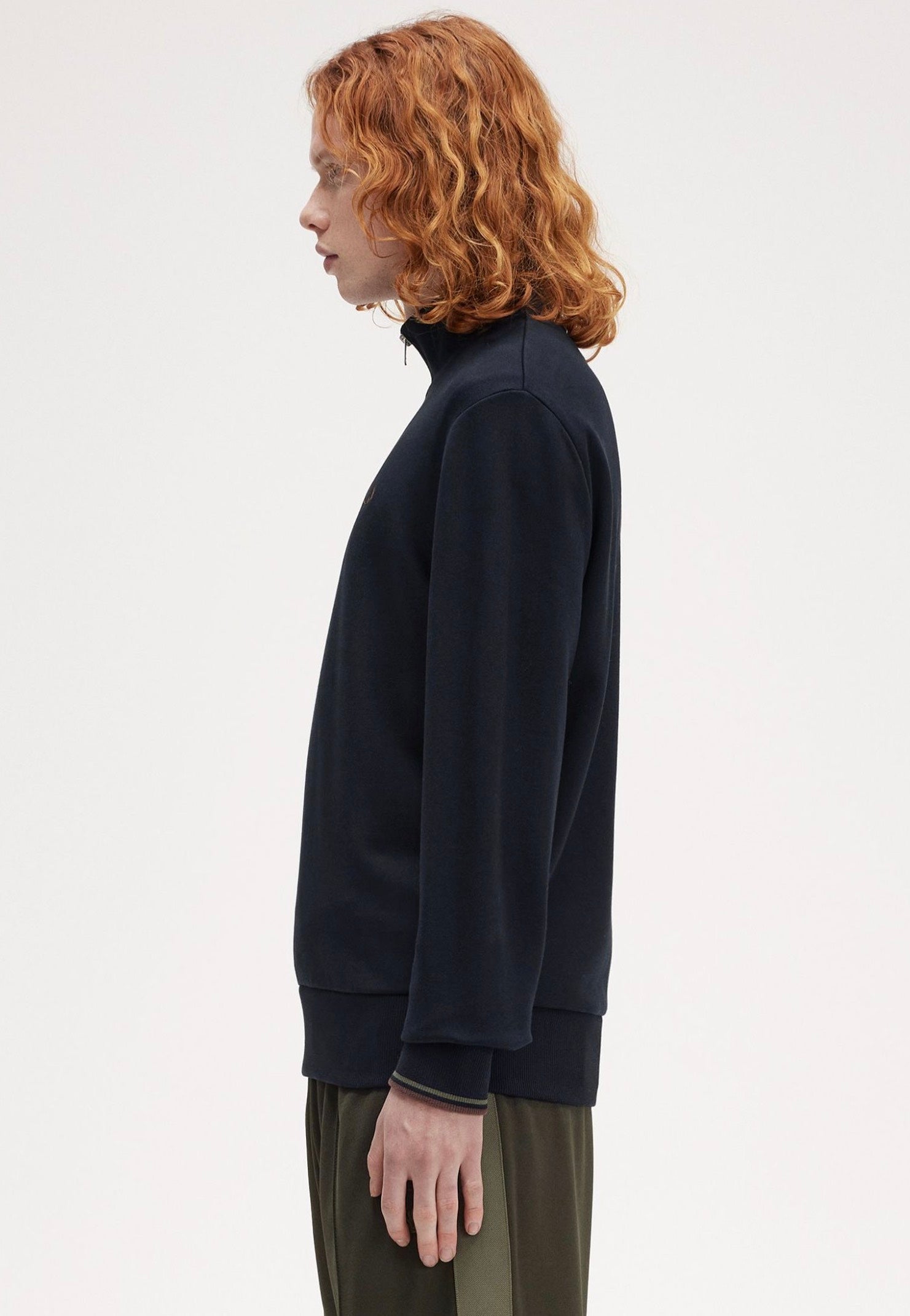 Fred Perry - Half Zip Nvy/Lrlwgrn/Bric - Sweater | Men-Image