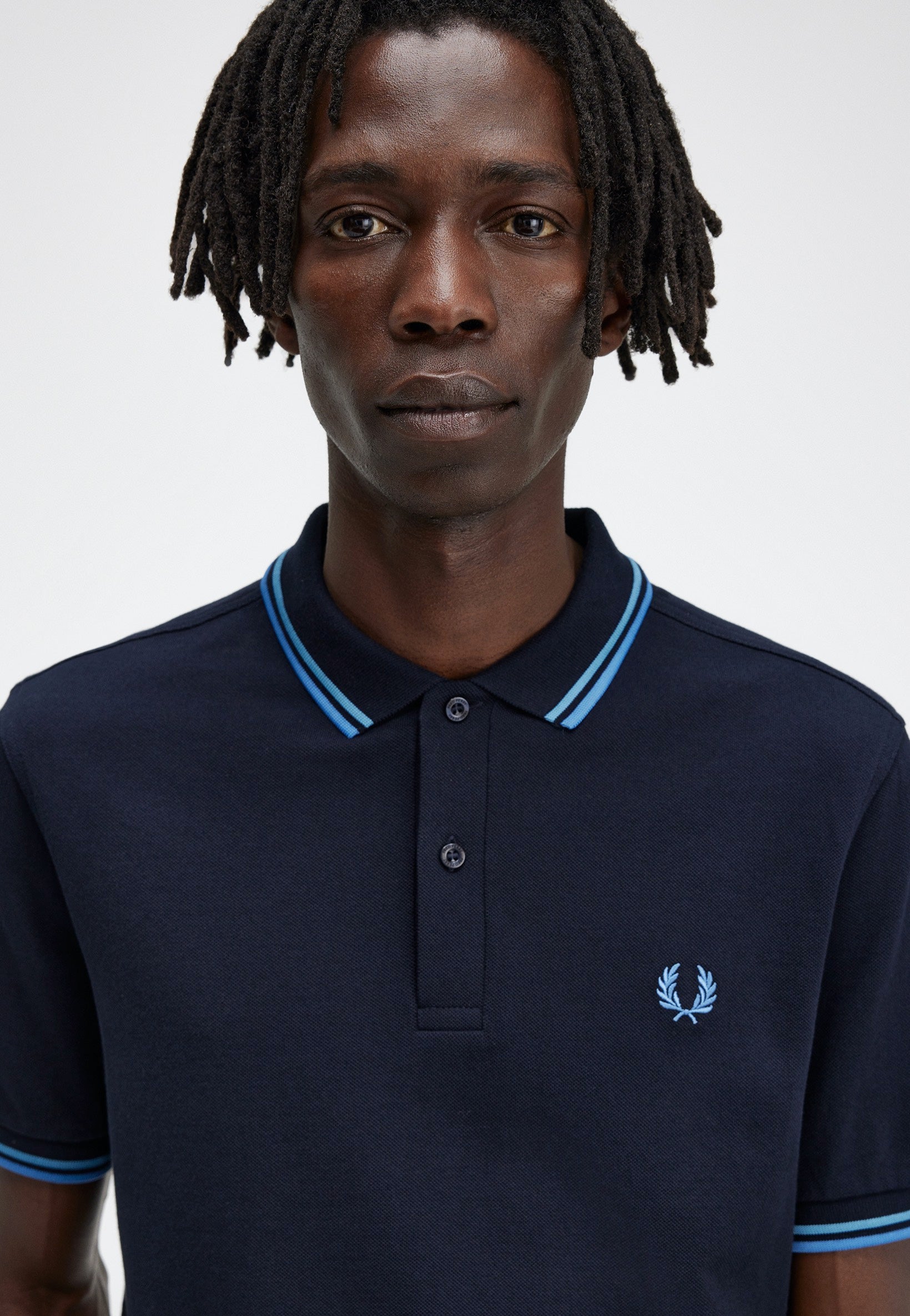 Fred Perry - Twin Tipped Navy/Soft Blue/Twilight - Polo | Men-Image