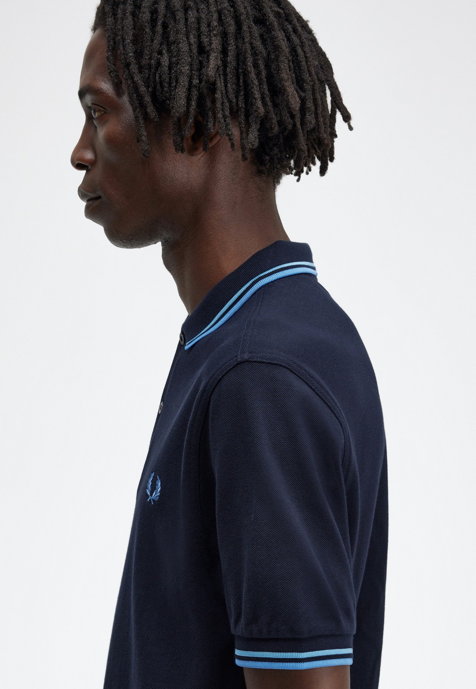 Fred Perry - Twin Tipped Navy/Soft Blue/Twilight - Polo | Men-Image