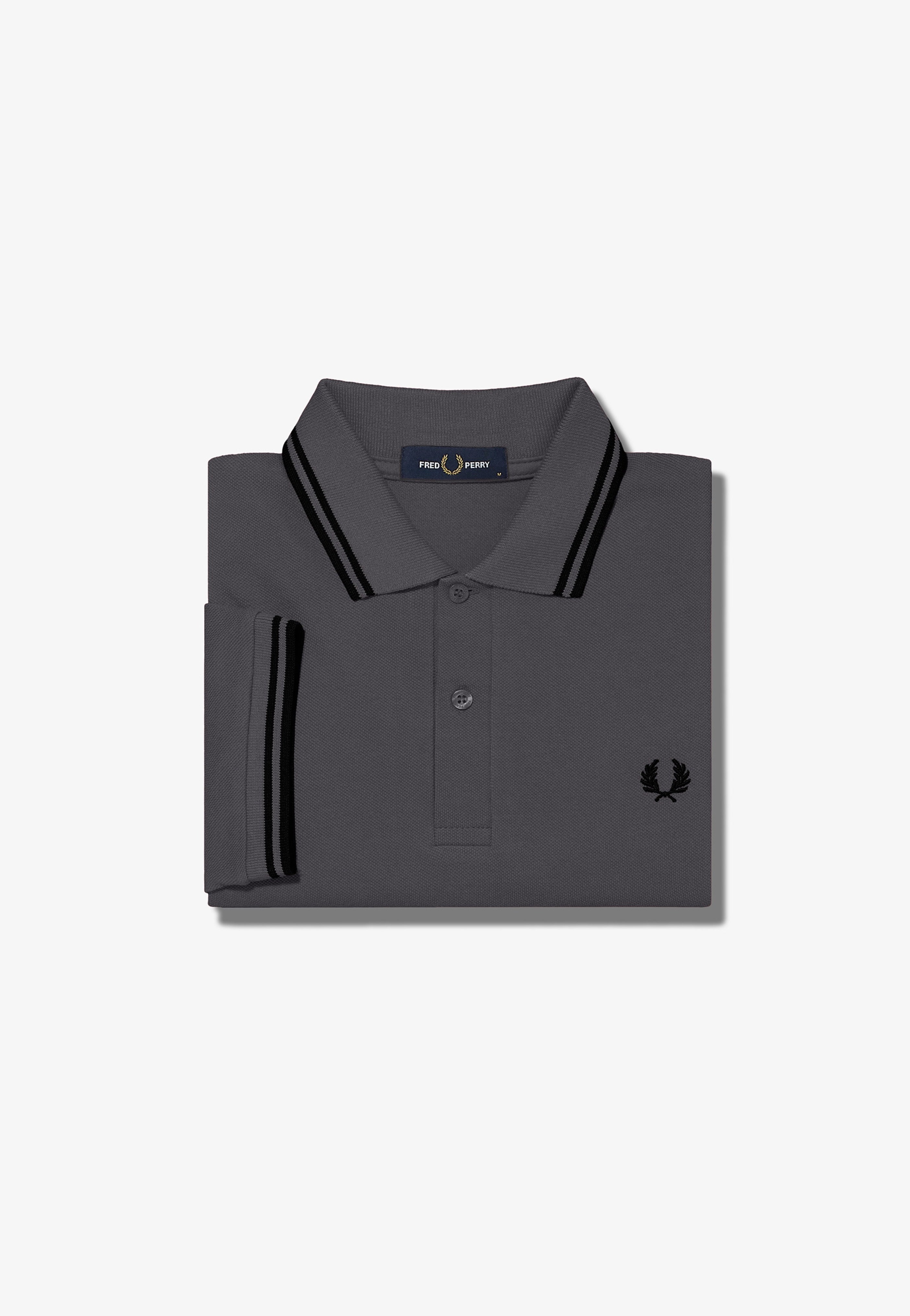 Fred Perry - Twin Tipped Gunmetal/Black - Polo | Men-Image