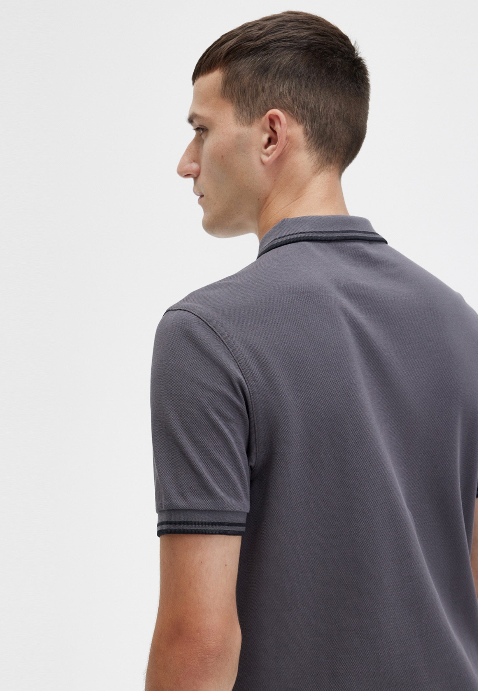 Fred Perry - Twin Tipped Gunmetal/Black - Polo | Men-Image