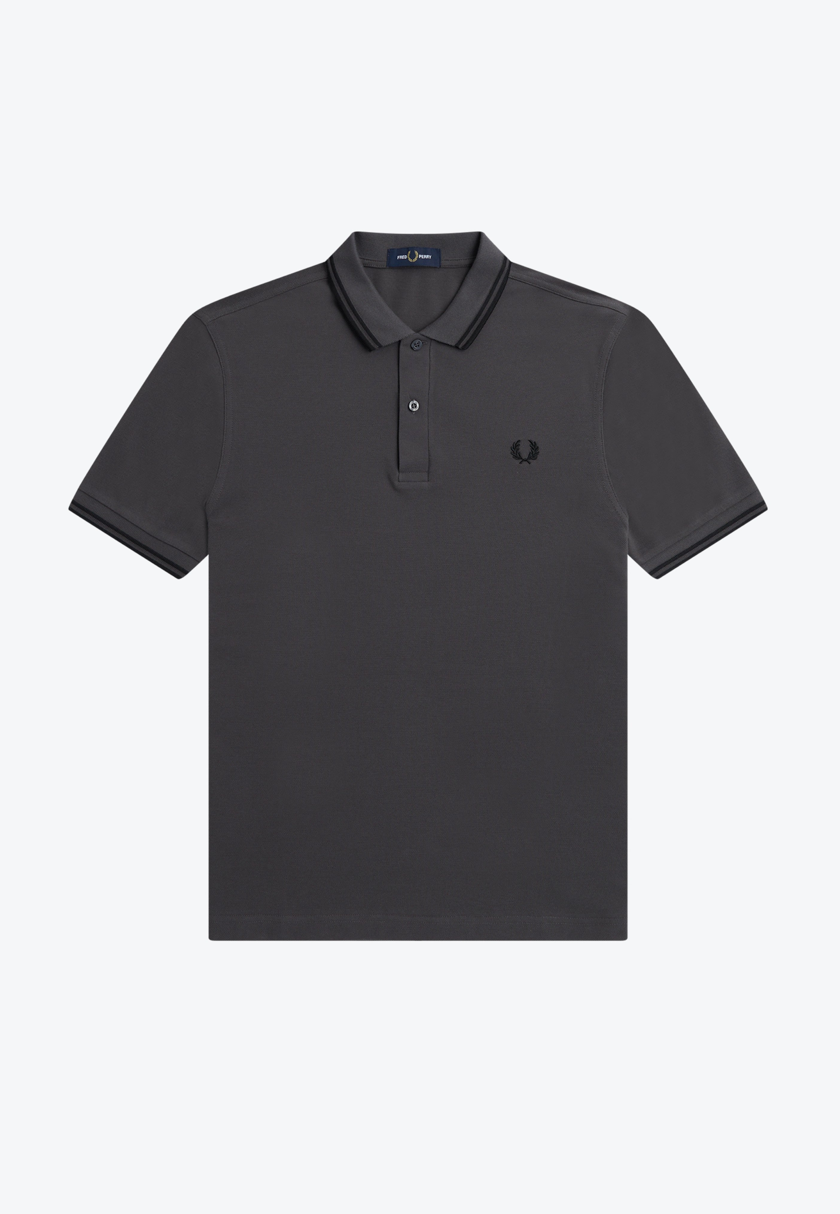 Fred Perry - Twin Tipped Gunmetal/Black - Polo | Men-Image