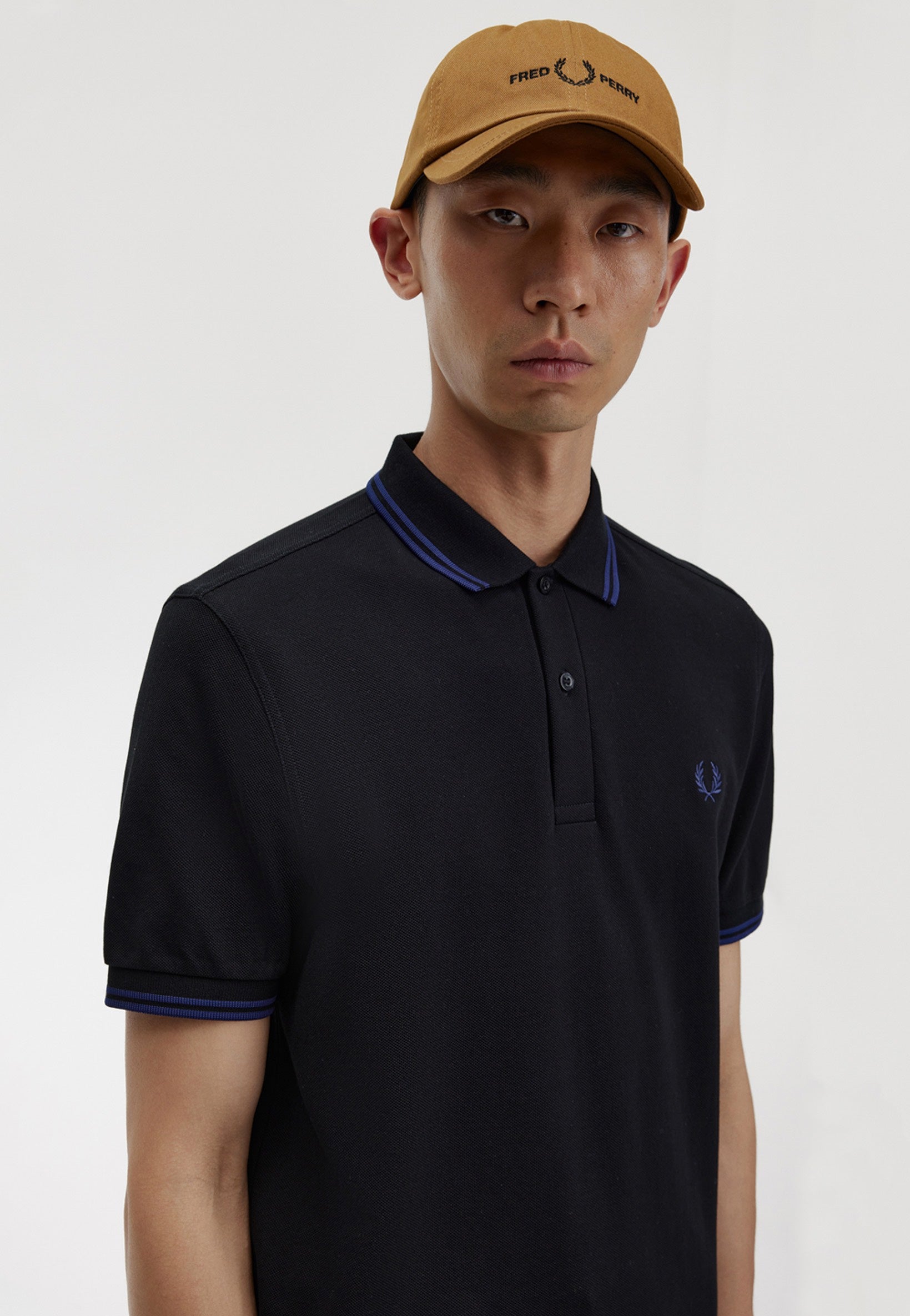 Fred Perry - Twin Tipped Black/French Navy - Polo | Men-Image