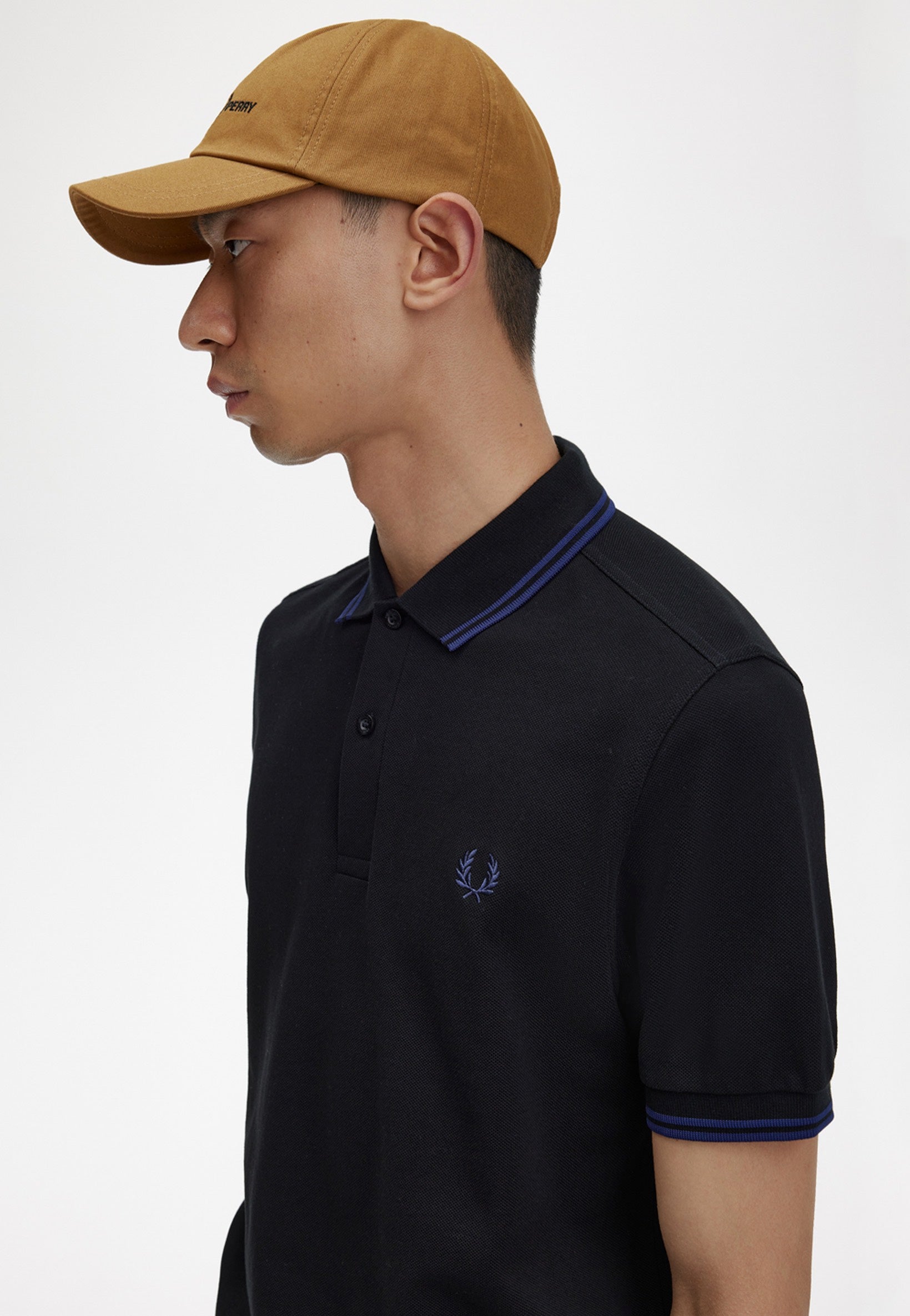 Fred Perry - Twin Tipped Black/French Navy - Polo | Men-Image