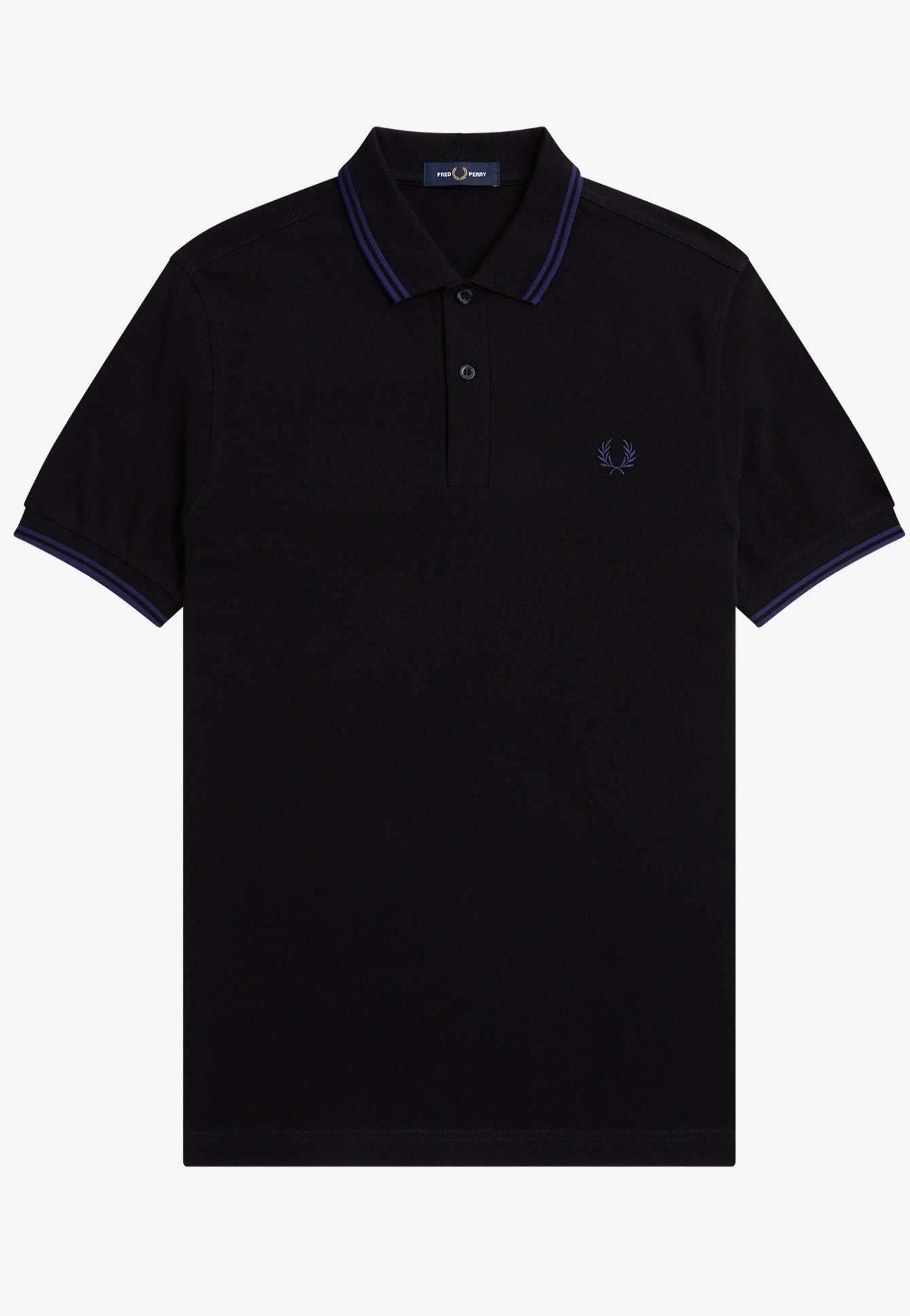 Fred Perry - Twin Tipped Black/French Navy - Polo | Men-Image