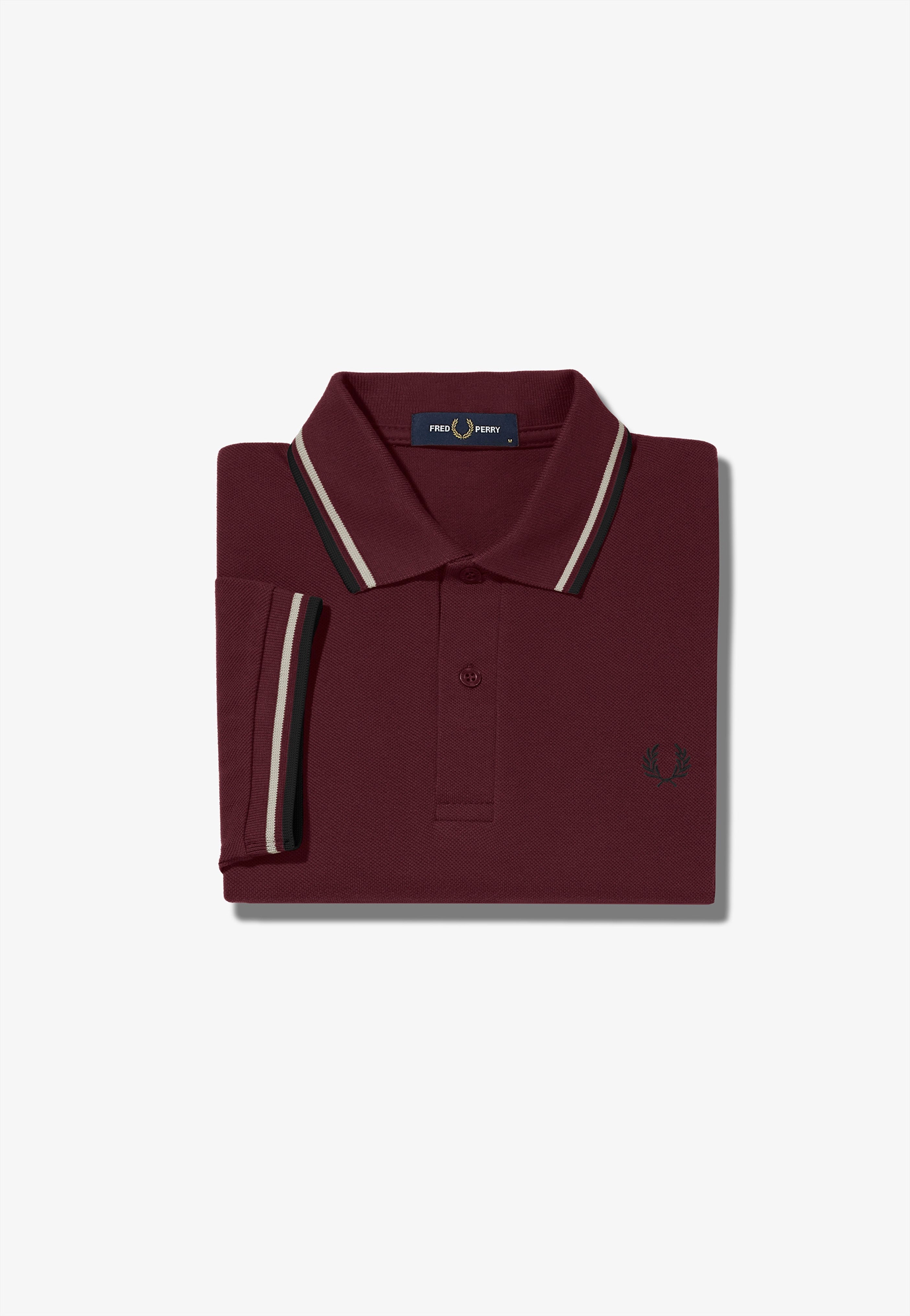 Fred Perry - Twin Tipped Oxblood/Ecru/Black - Polo | Men-Image