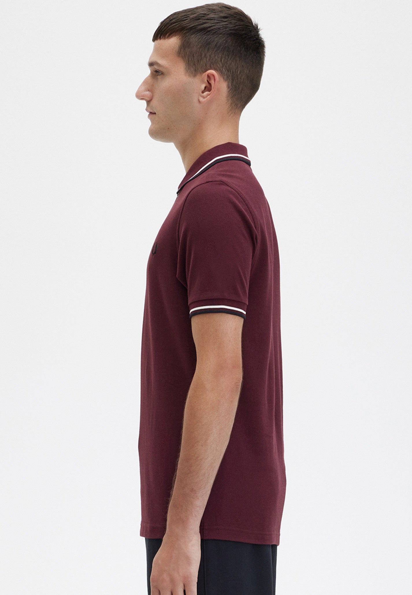 Fred Perry - Twin Tipped Oxblood/Ecru/Black - Polo | Men-Image