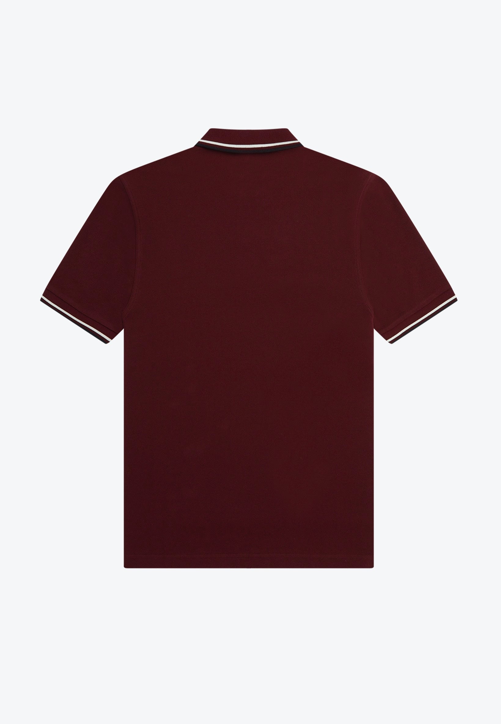 Fred Perry - Twin Tipped Oxblood/Ecru/Black - Polo | Men-Image