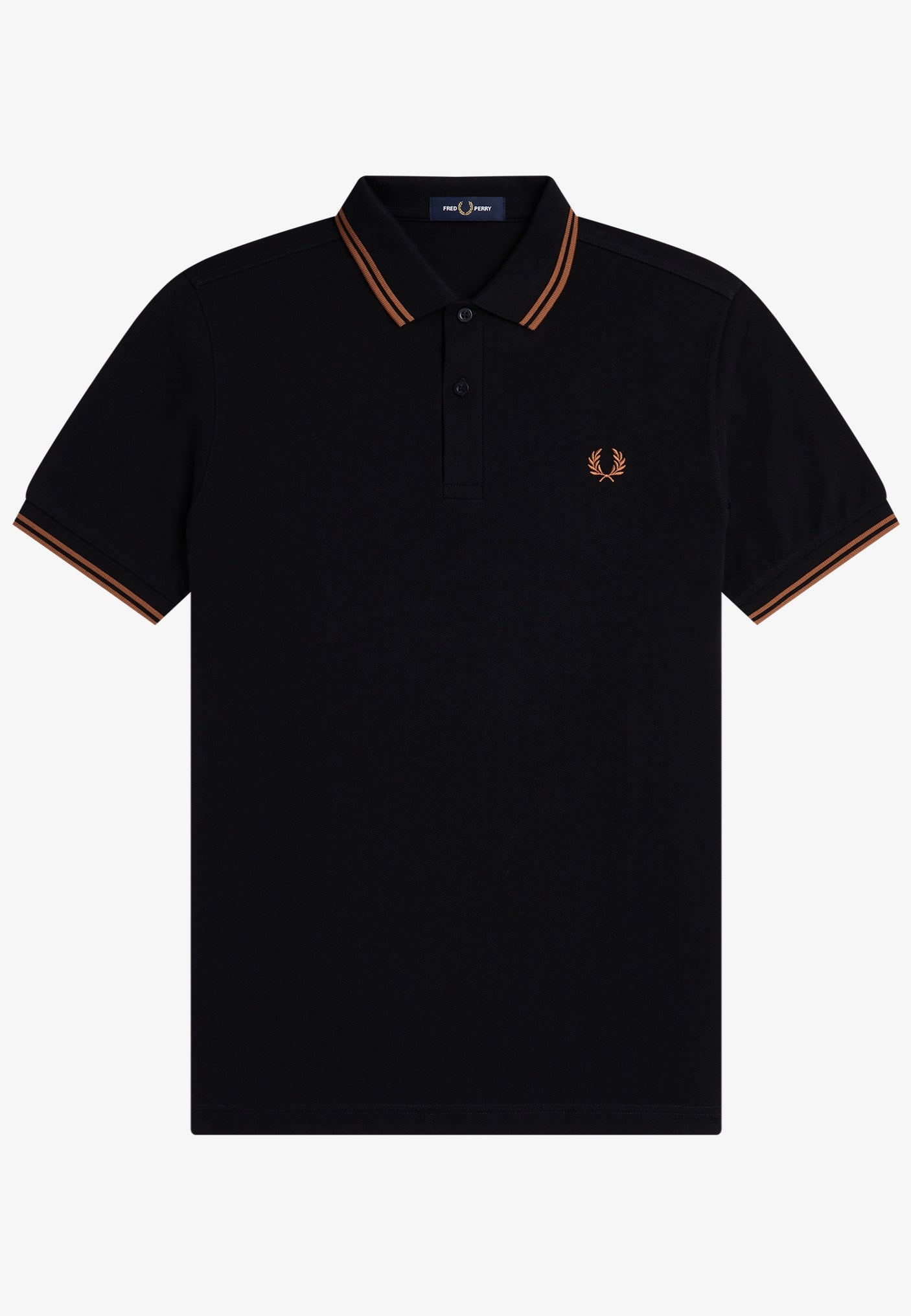 Fred Perry - Twin Tipped Black/Nut Flake - Polo | Men-Image