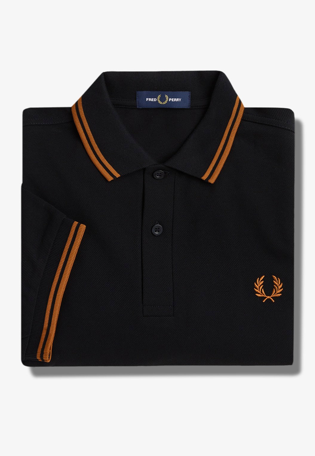 Fred Perry - Twin Tipped Black/Nut Flake - Polo | Men-Image