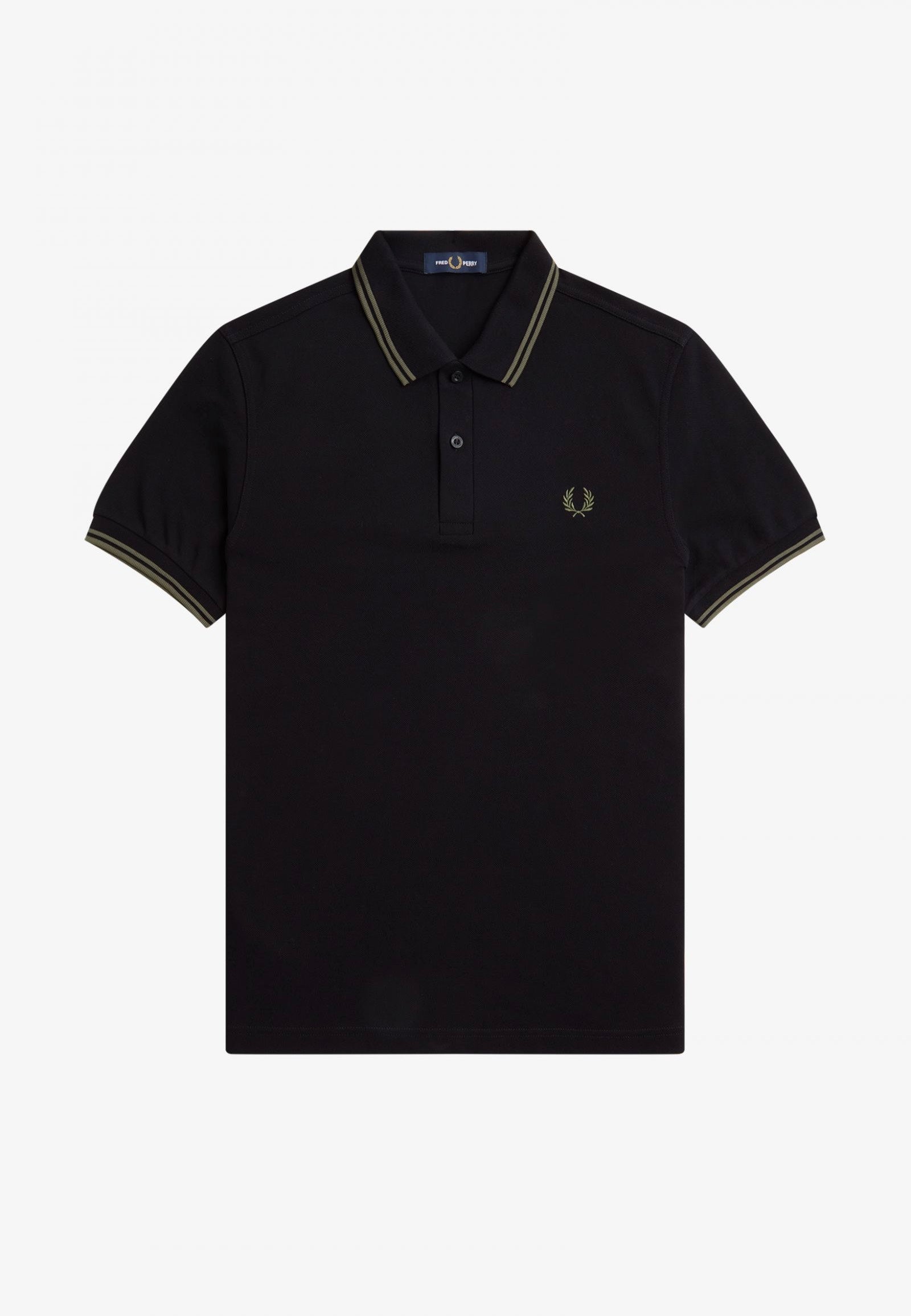 Fred Perry - Twin Tipped Black/Field Green - Polo | Men-Image