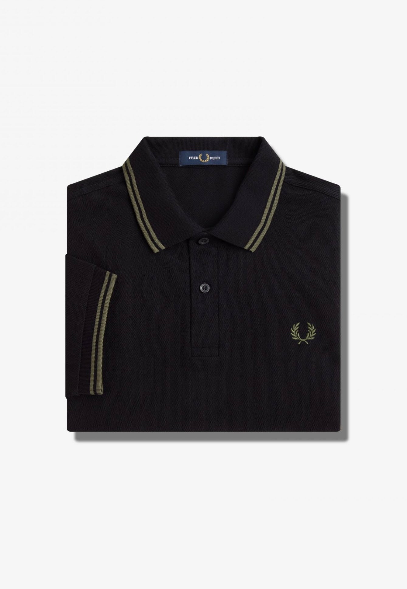 Fred Perry - Twin Tipped Black/Field Green - Polo | Men-Image