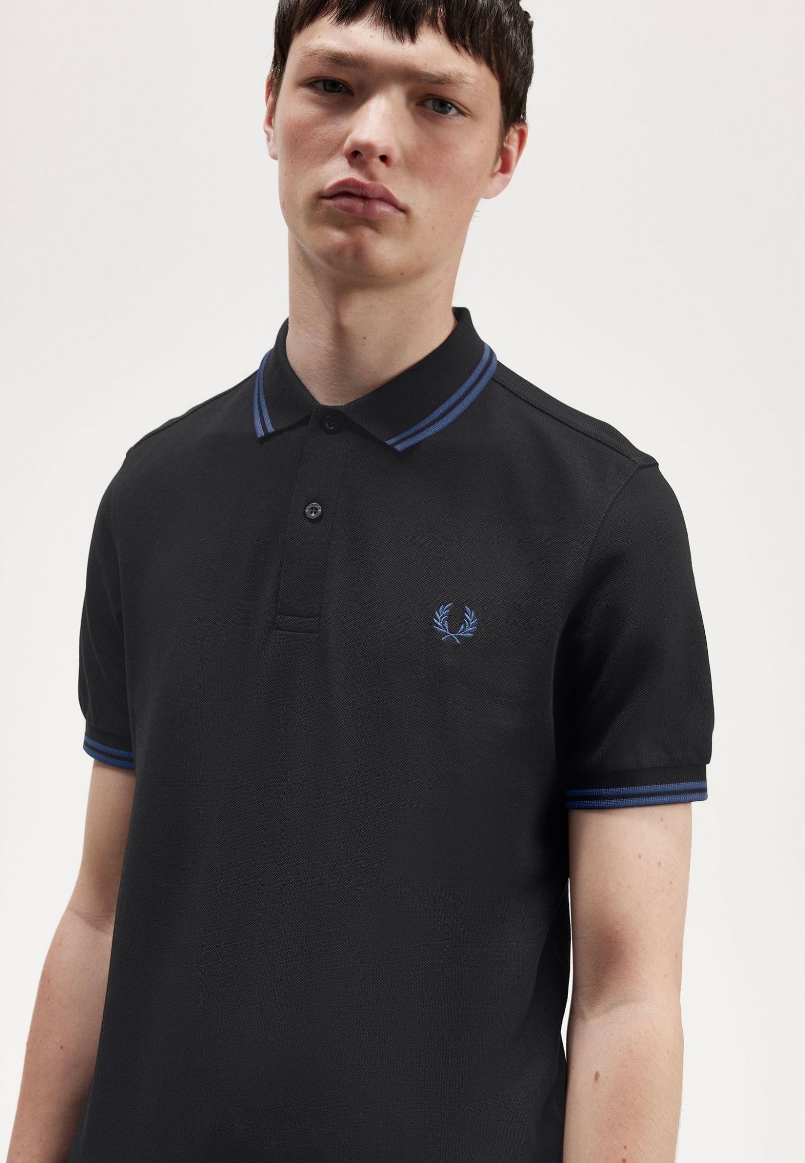 Fred Perry - Twin Tipped Black/Midnight Blue - Polo | Men-Image