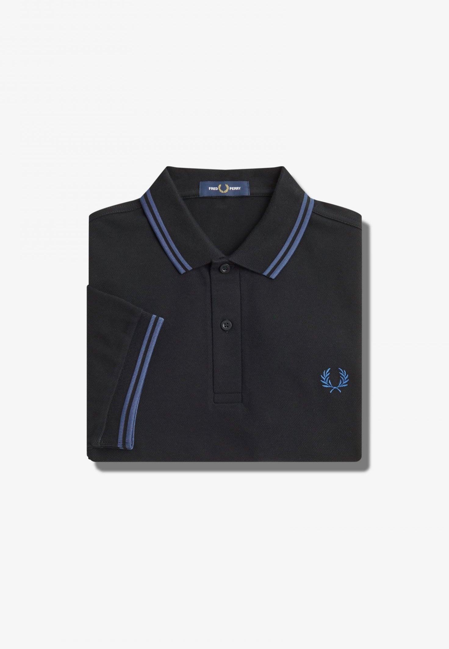 Fred Perry - Twin Tipped Black/Midnight Blue - Polo | Men-Image