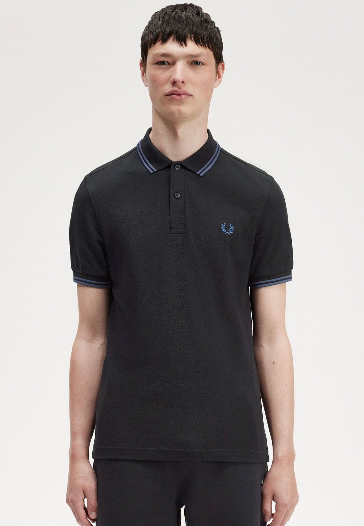 Fred Perry - Twin Tipped Black/Midnight Blue - Polo | Men-Image