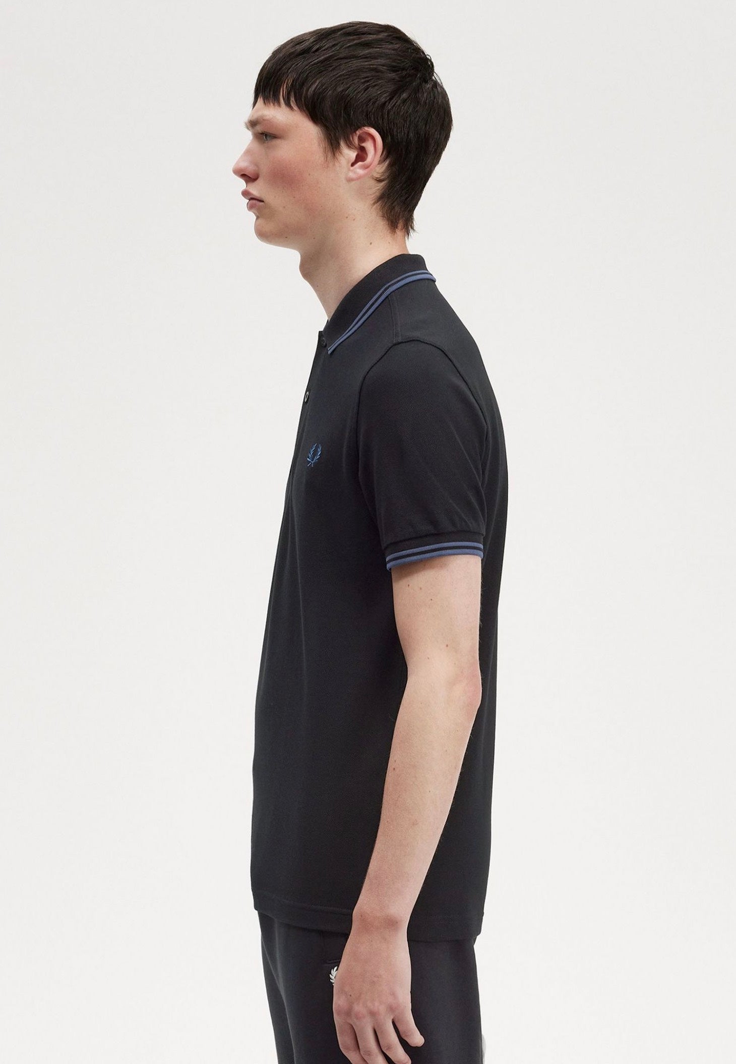 Fred Perry - Twin Tipped Black/Midnight Blue - Polo | Men-Image