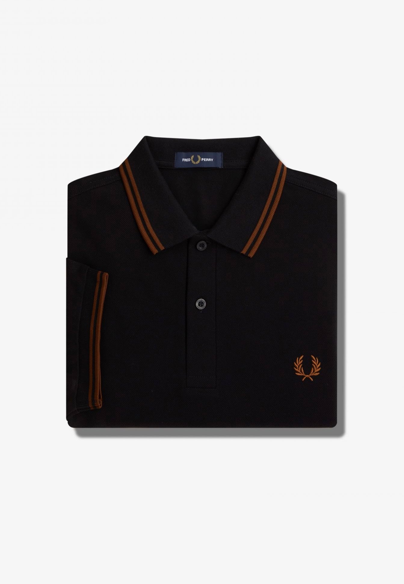 Fred Perry - Twin Tipped Black/WhiskyBrown/Whisky Brown - Polo | Men-Image