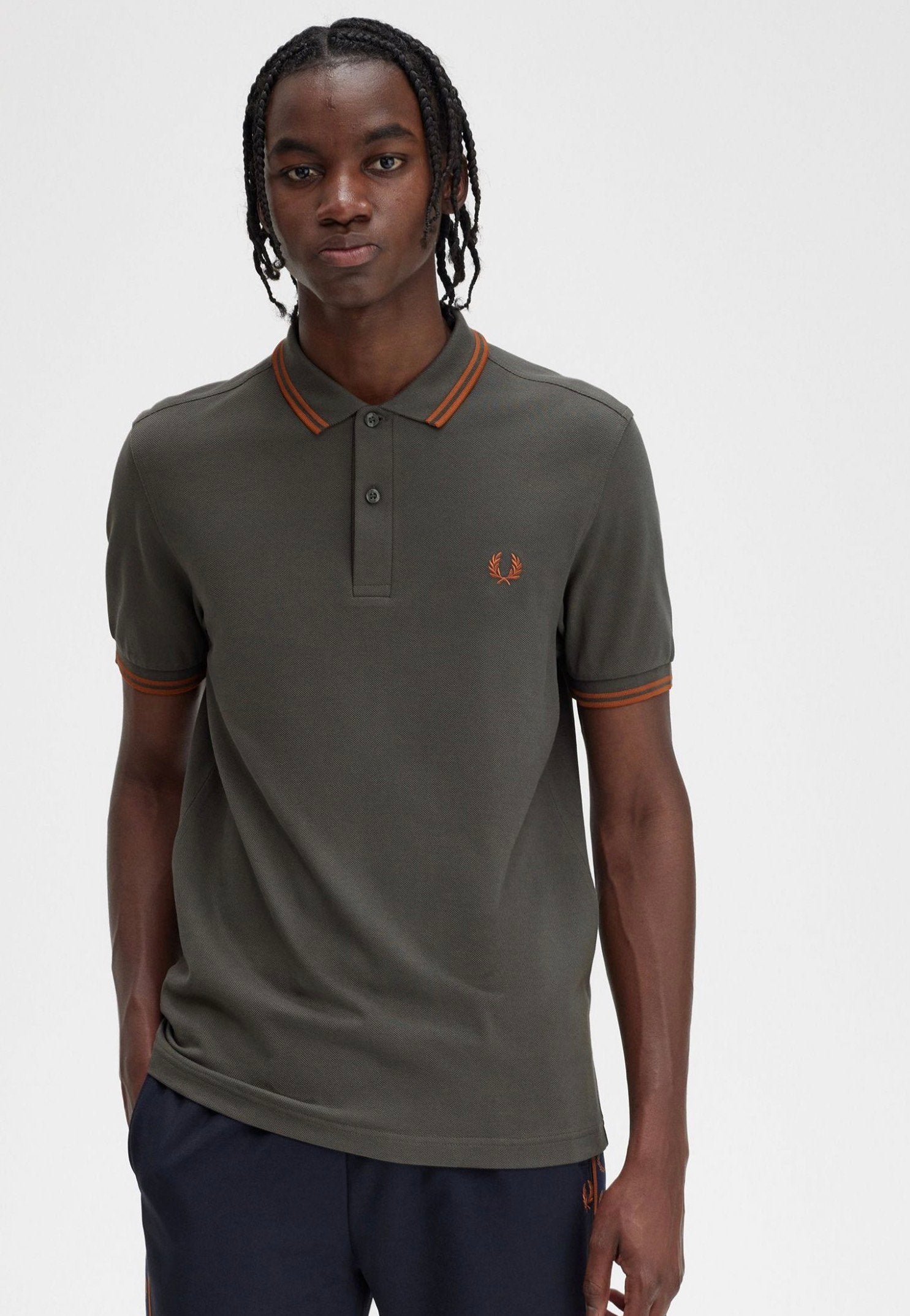 Fred Perry - Twin Tipped Field Green/Nut Flake/Nut Flake - Polo | Men-Image