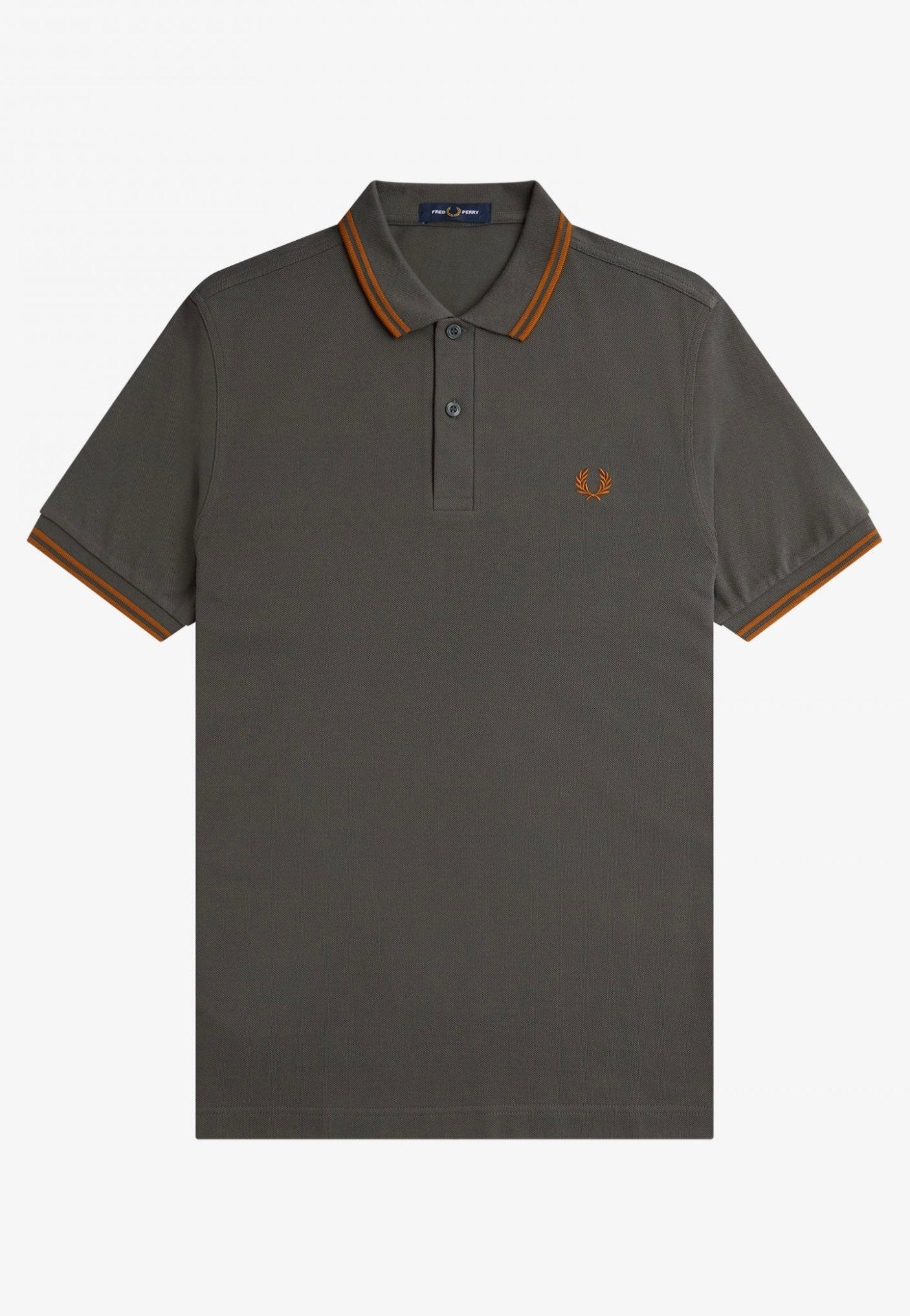 Fred Perry - Twin Tipped Field Green/Nut Flake/Nut Flake - Polo | Men-Image