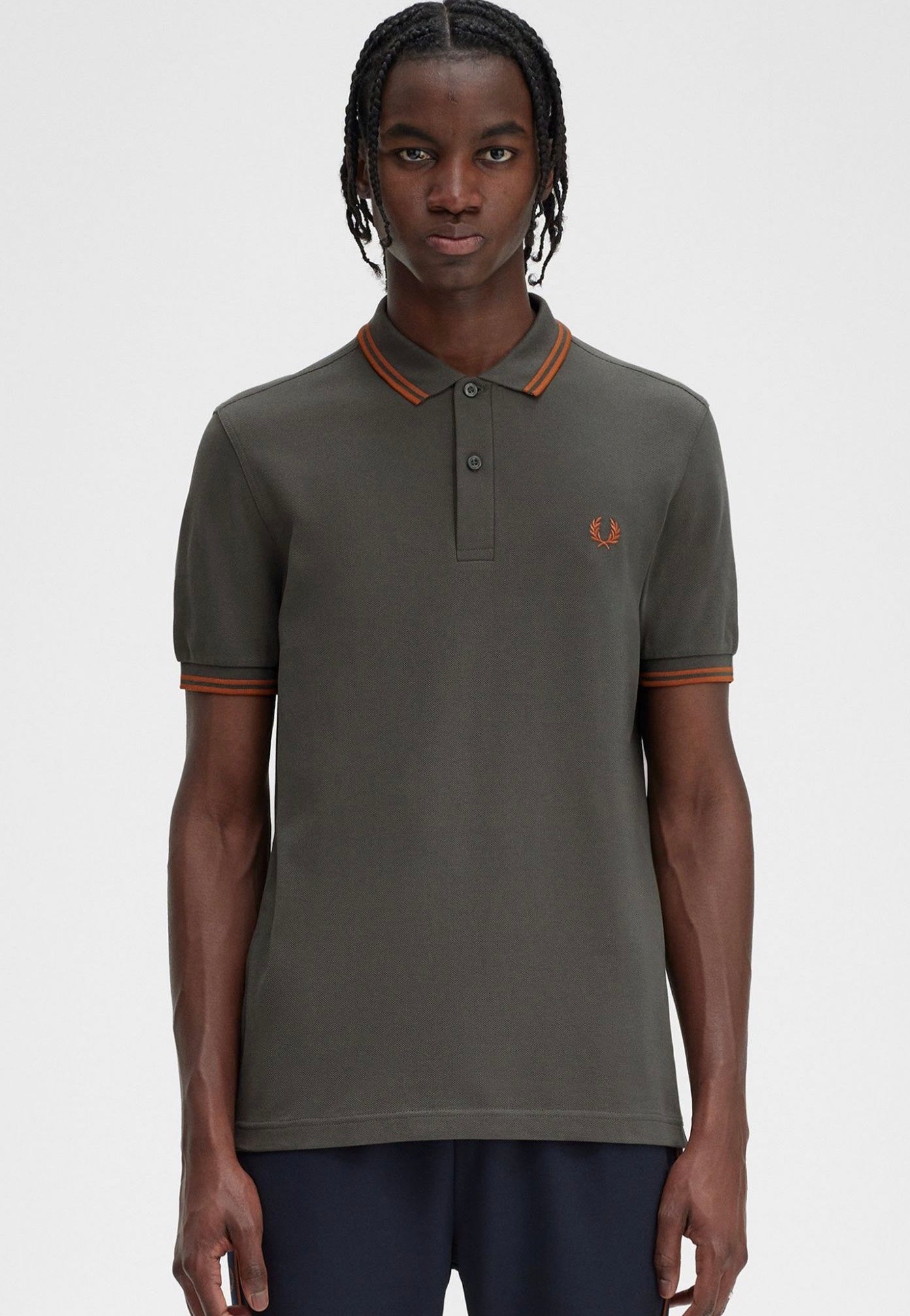 Fred Perry - Twin Tipped Field Green/Nut Flake/Nut Flake - Polo | Men-Image