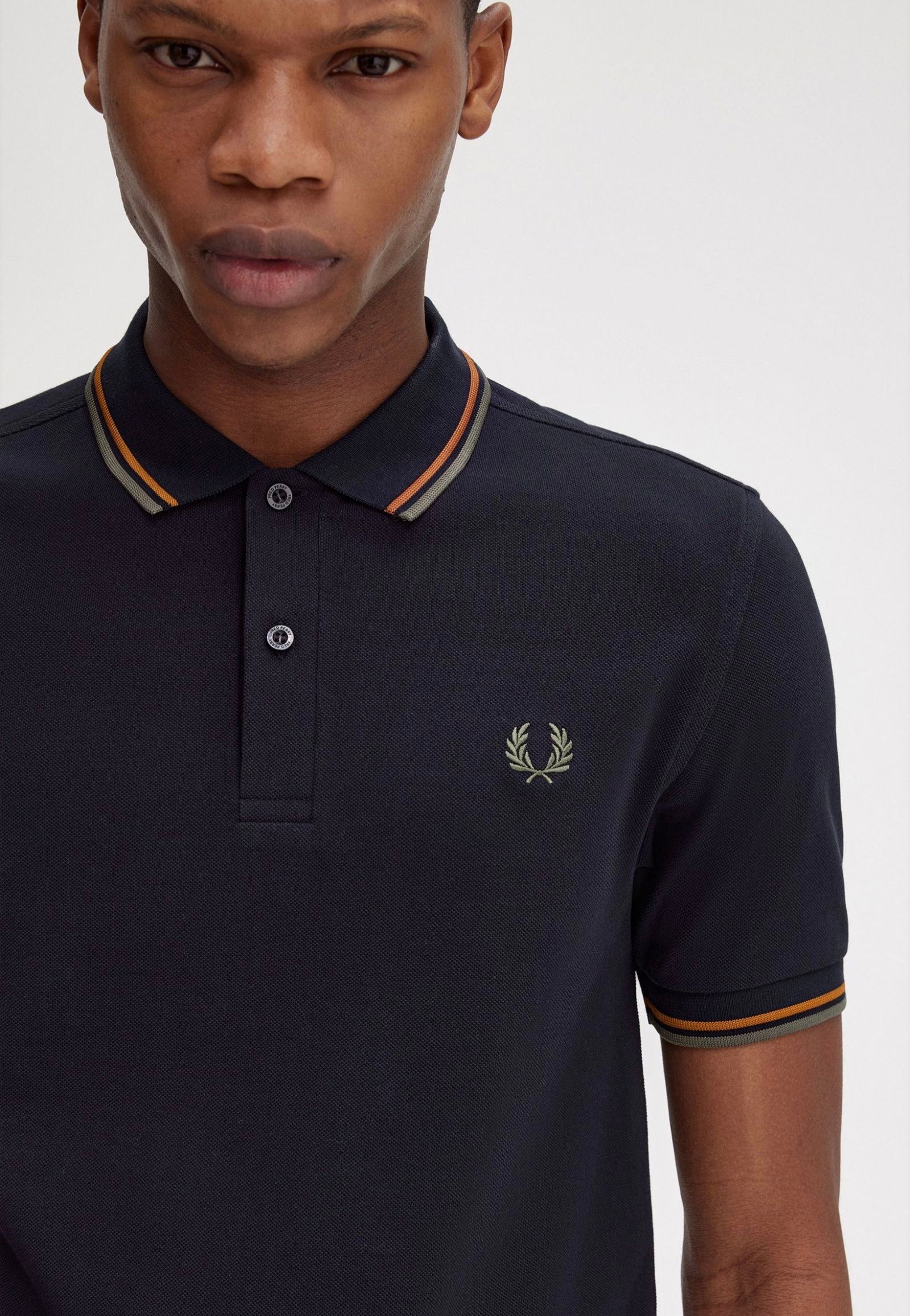 Fred Perry - Twin Tipped Navy/Nut Flake/Field Green - Polo | Men-Image