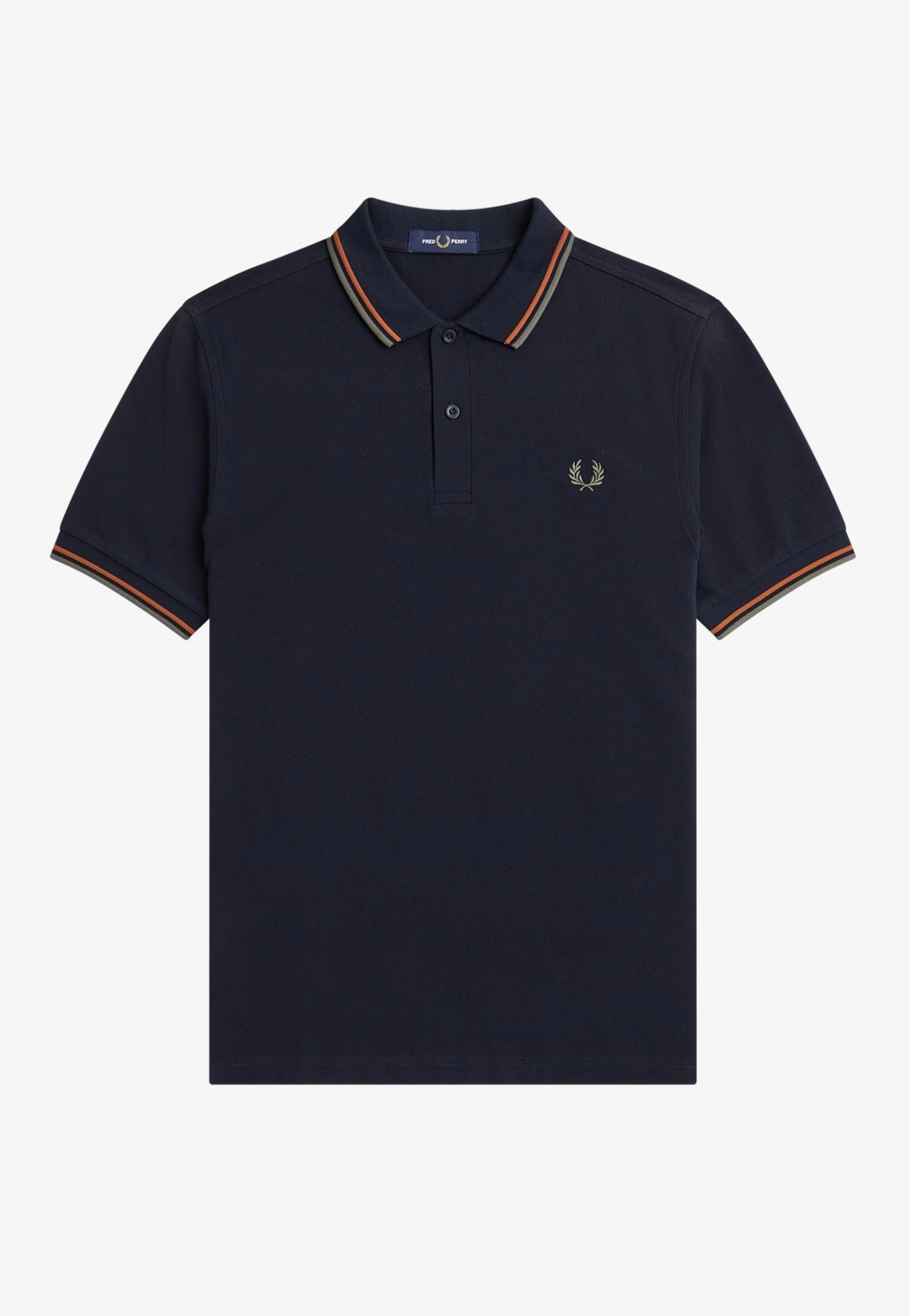 Fred Perry - Twin Tipped Navy/Nut Flake/Field Green - Polo | Men-Image