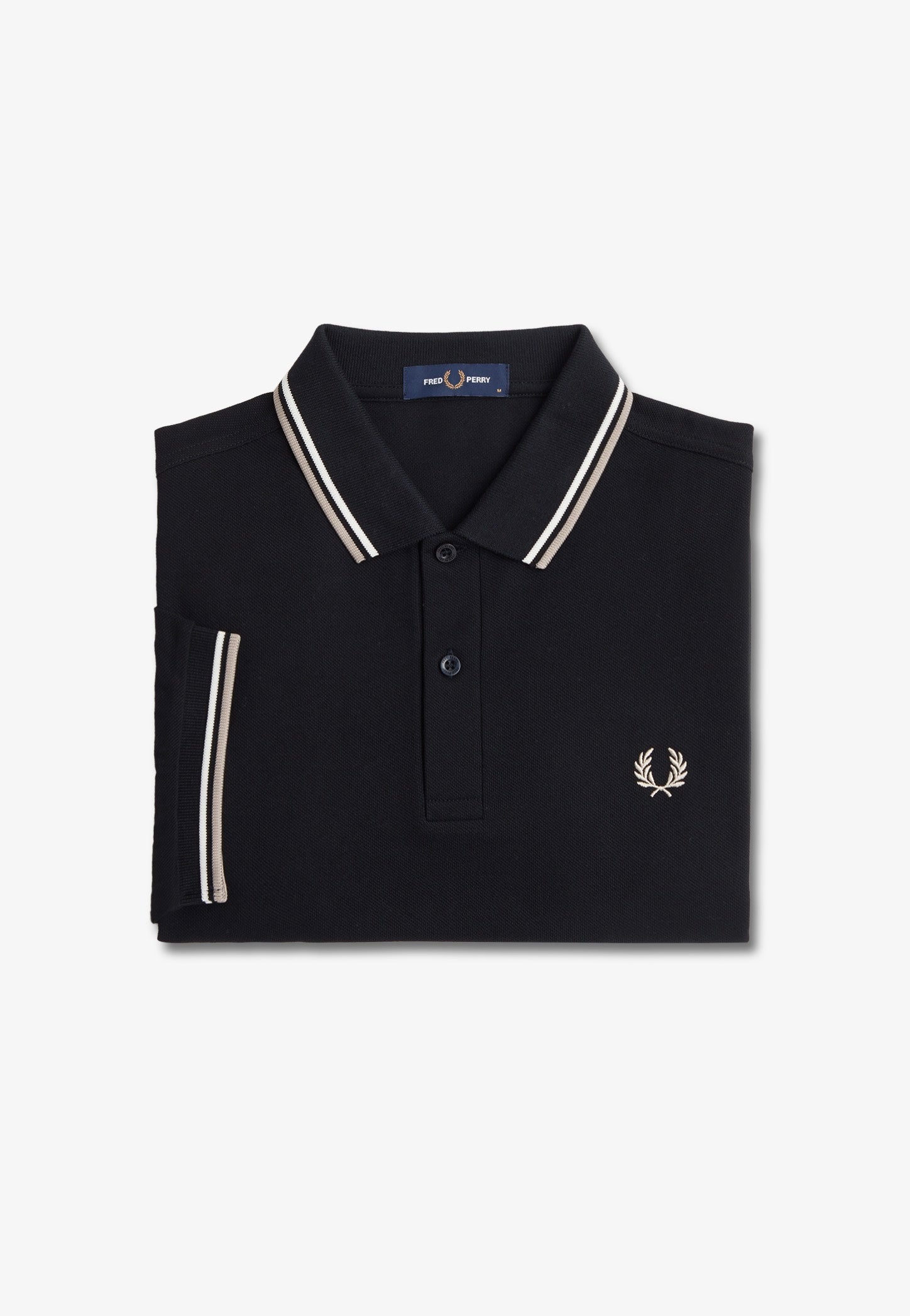 Fred Perry - Twin Tipped Black/Snow White/Warm Grey - Polo | Men-Image