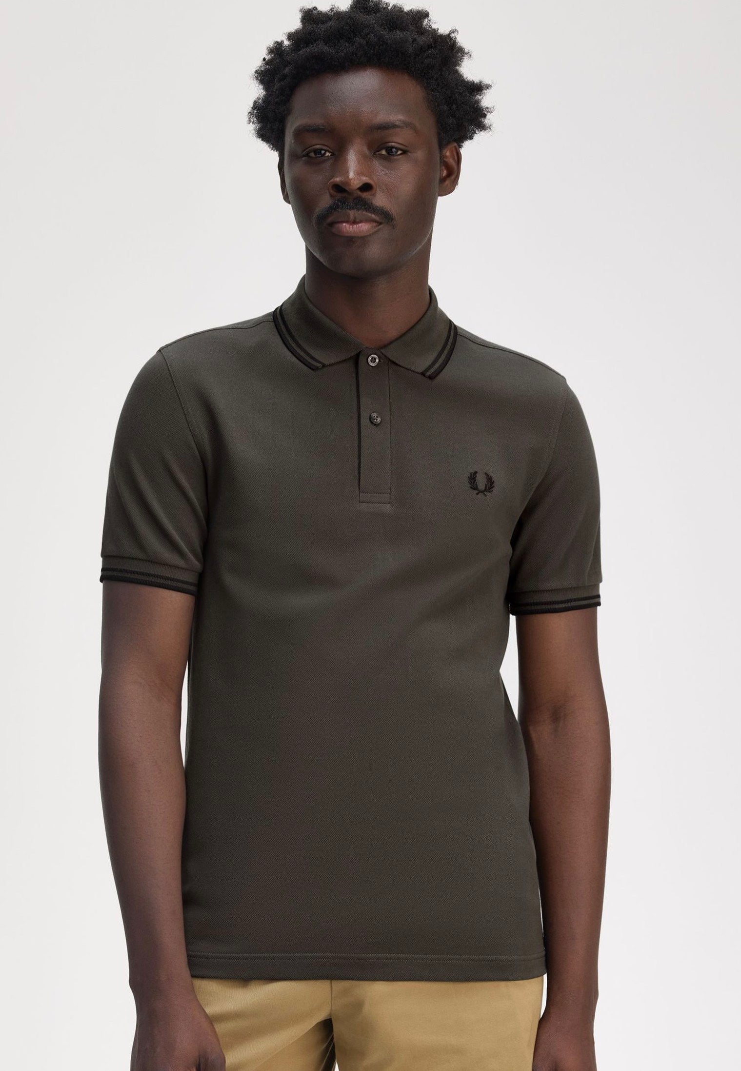 Fred Perry - Twin Tipped Field Green/Black - Polo | Men-Image