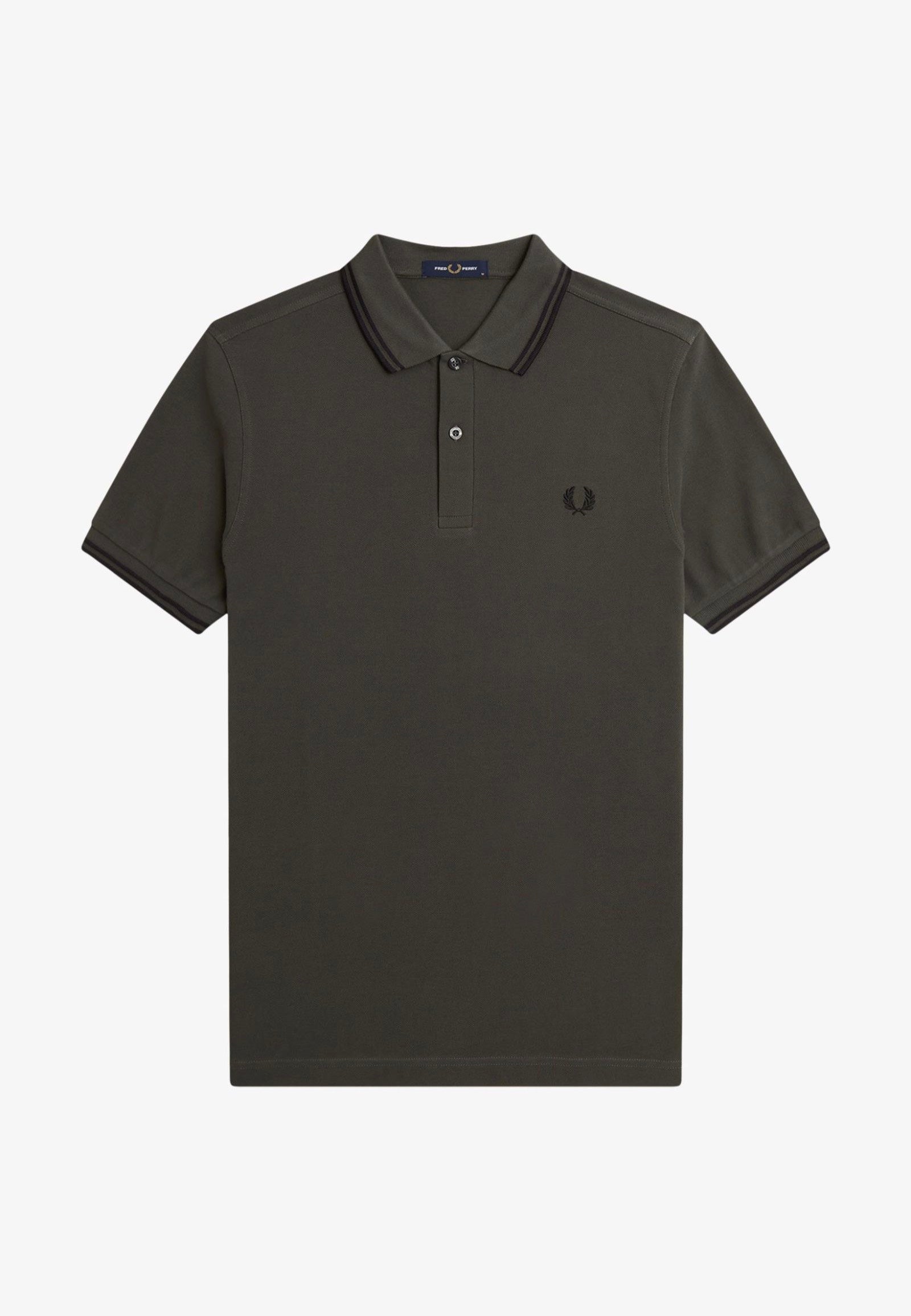 Fred Perry - Twin Tipped Field Green/Black - Polo | Men-Image