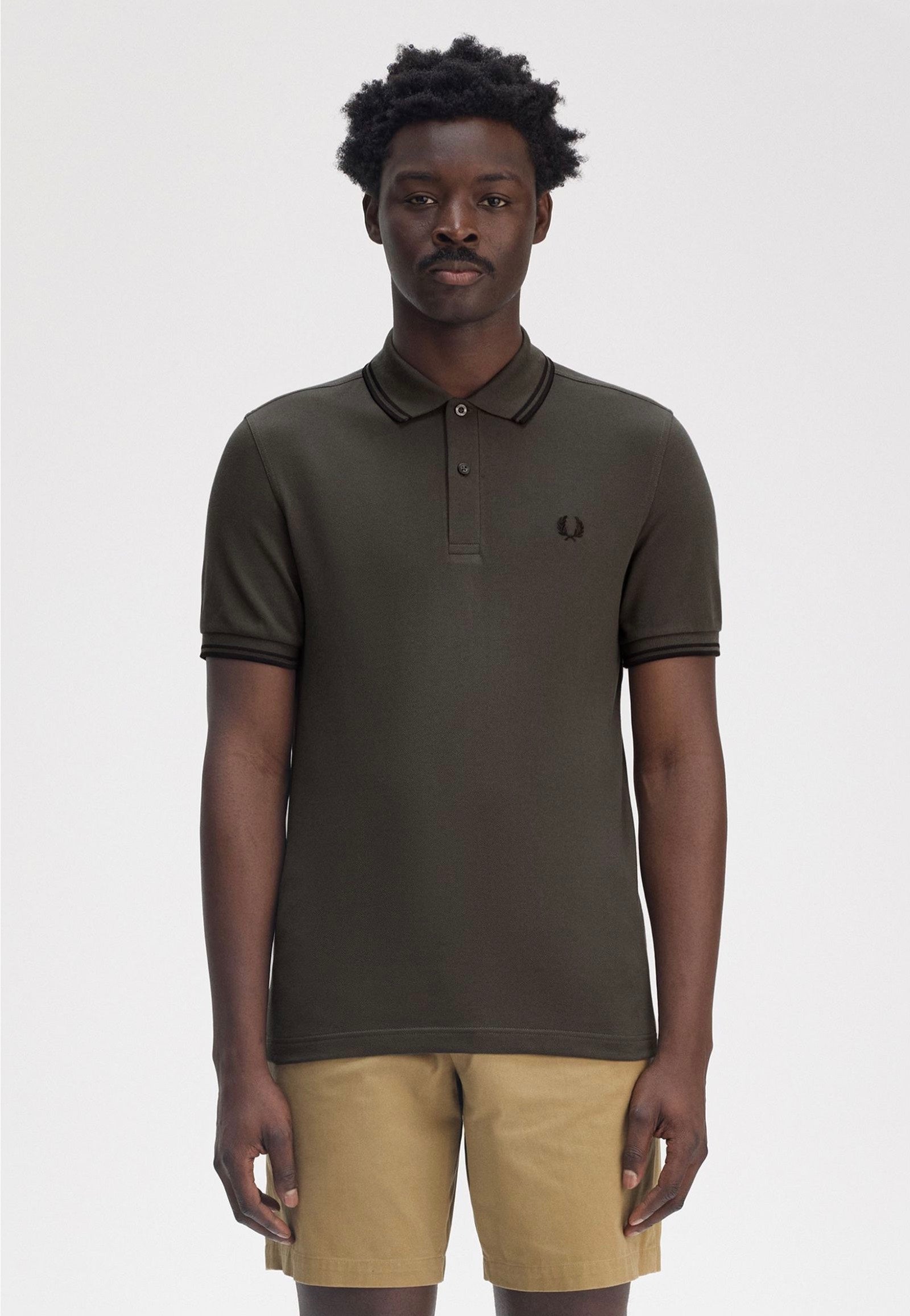 Fred Perry - Twin Tipped Field Green/Black - Polo | Men-Image