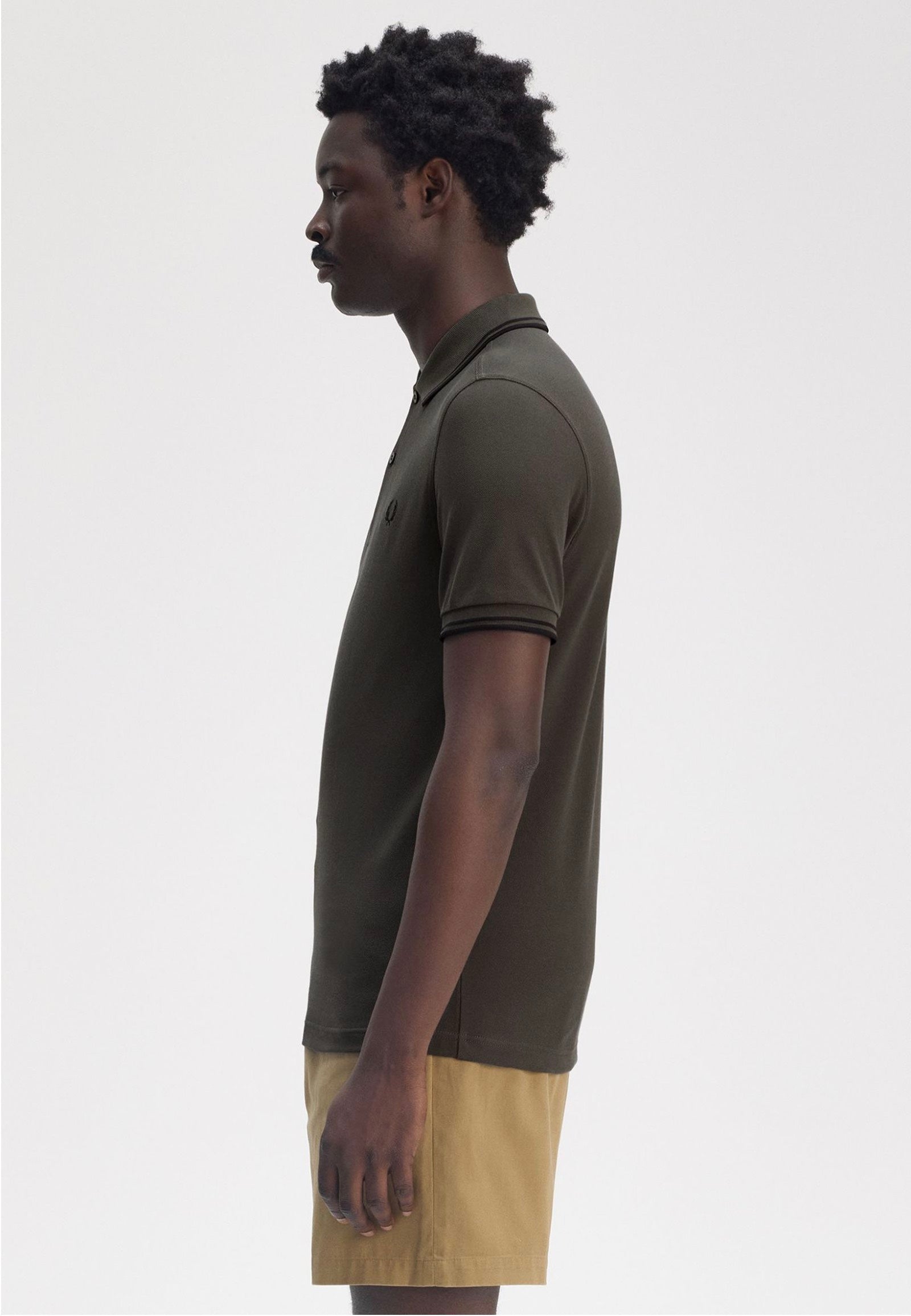 Fred Perry - Twin Tipped Field Green/Black - Polo | Men-Image