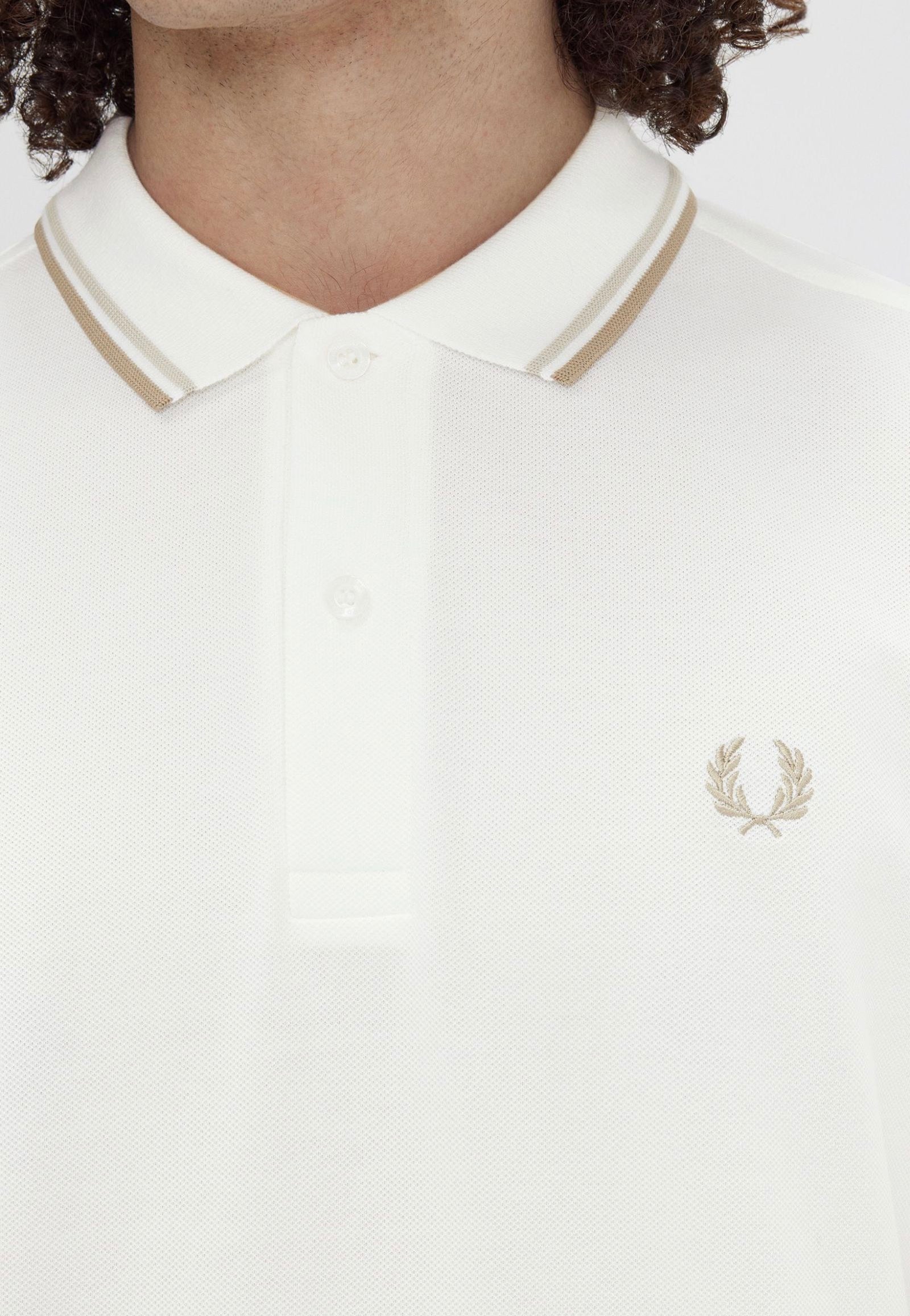 Fred Perry - Twin Tipped Snow White/Oatmeal/Warm Stone - Polo | Men-Image