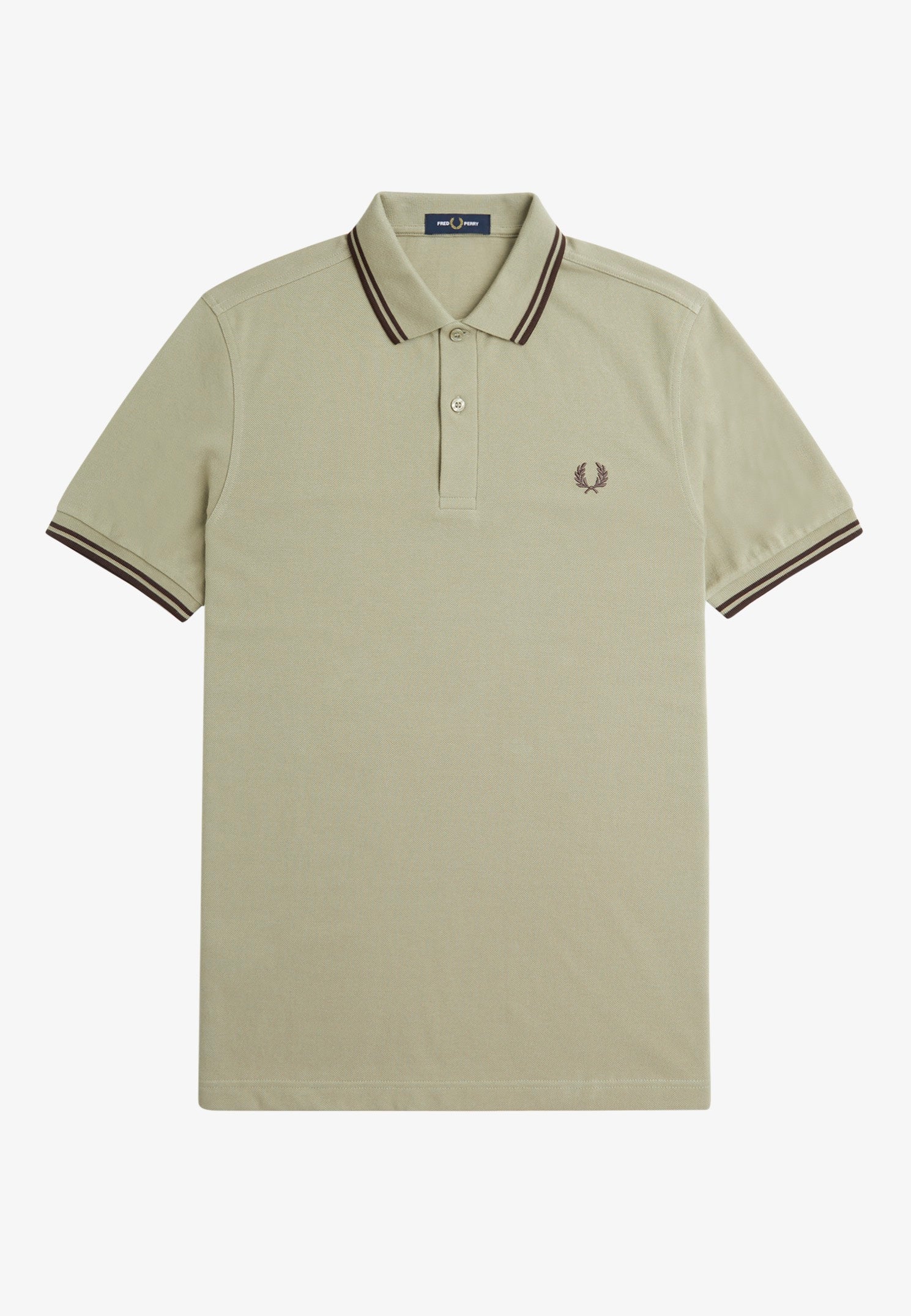 Fred Perry - Twin Tipped Warm Grey/Brick - Polo | Men-Image