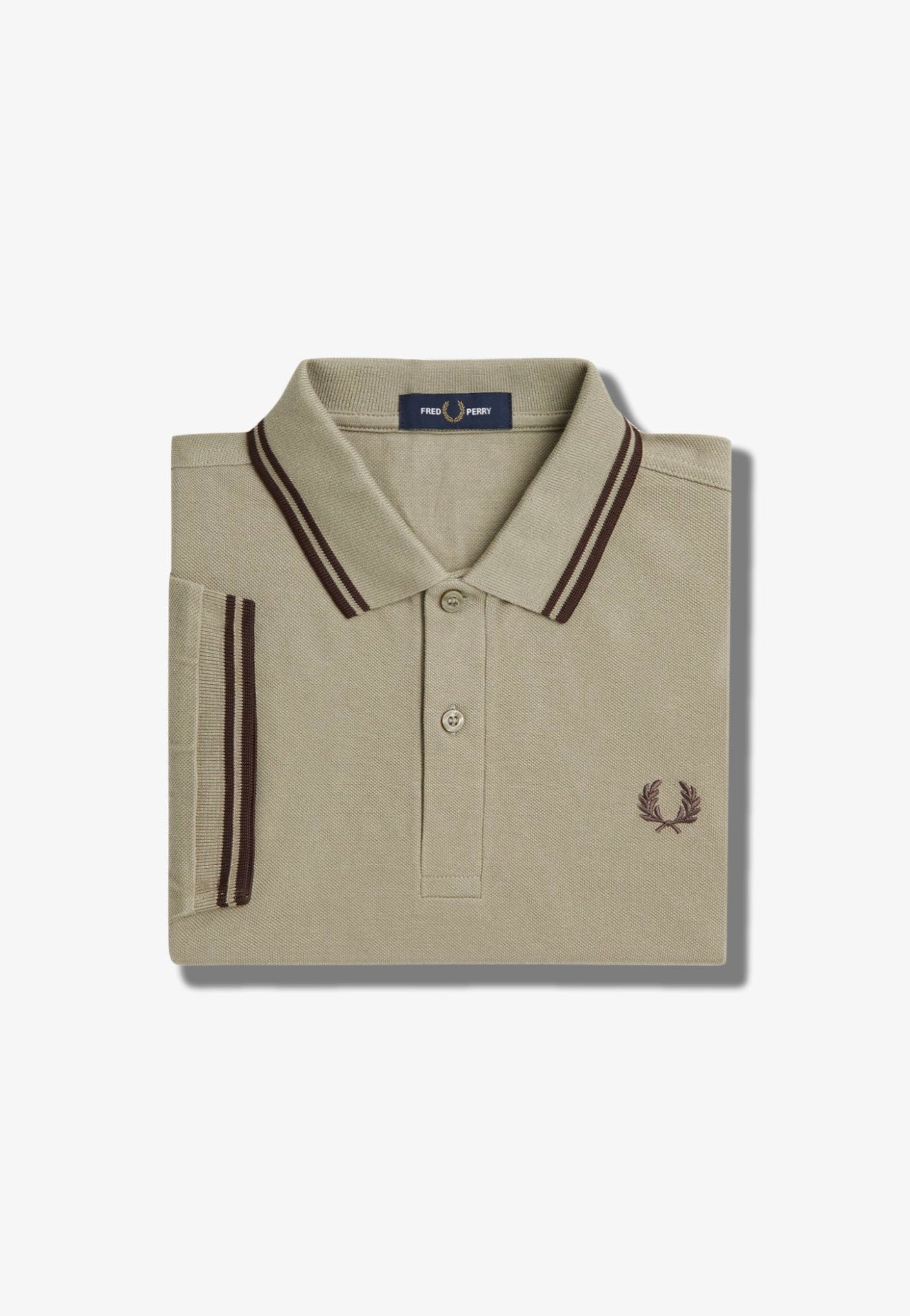 Fred Perry - Twin Tipped Warm Grey/Brick - Polo | Men-Image