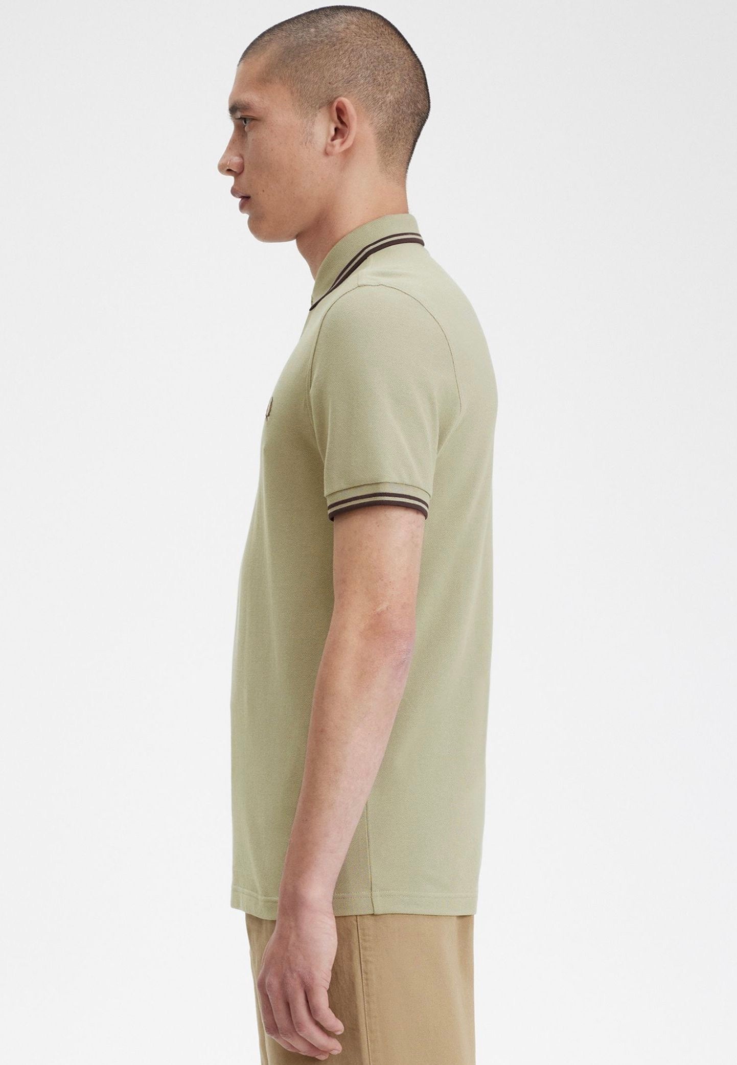 Fred Perry - Twin Tipped Warm Grey/Brick - Polo | Men-Image