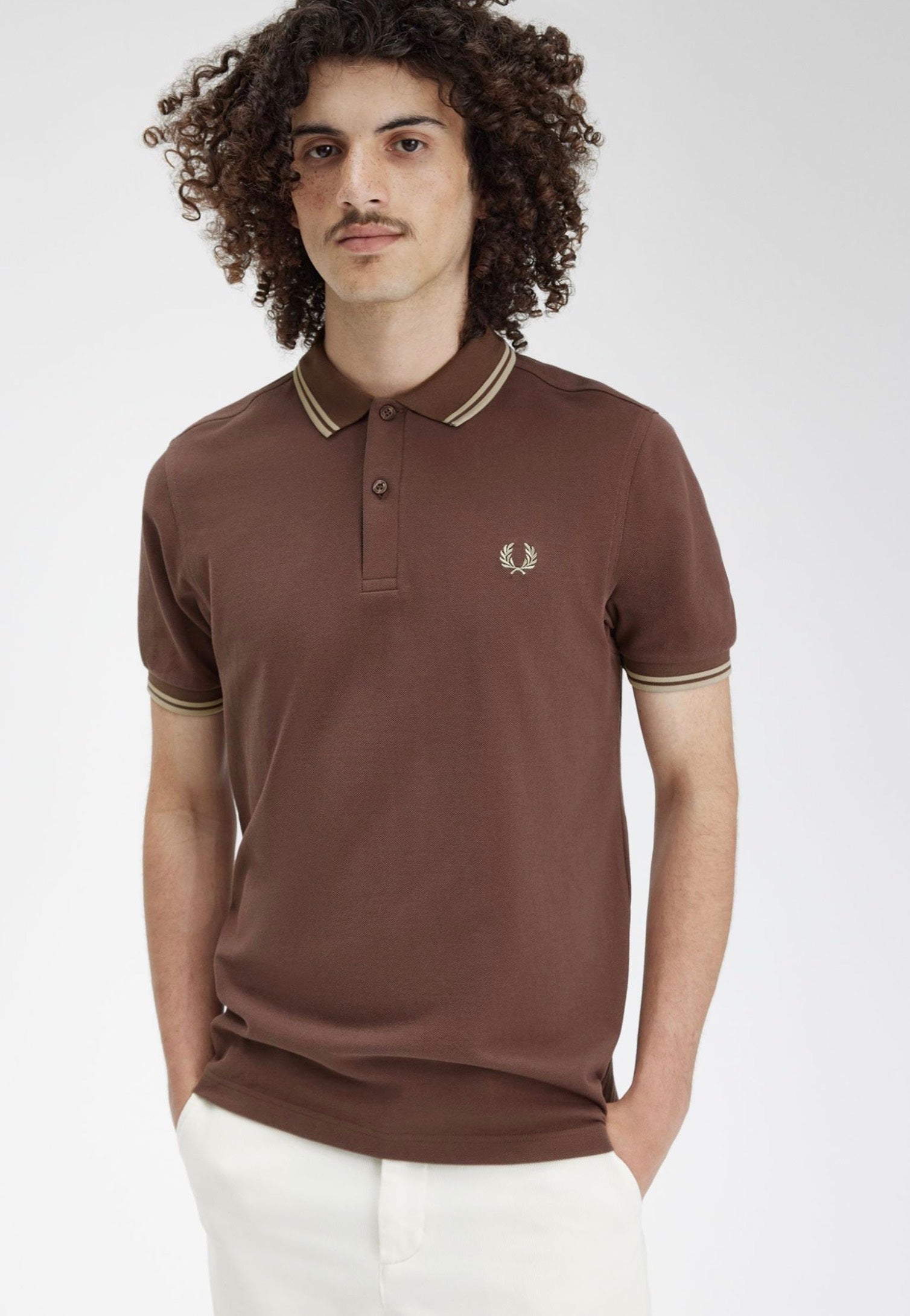 Fred Perry - Twin Tipped Road Brick/Warm Grey - Polo | Men-Image