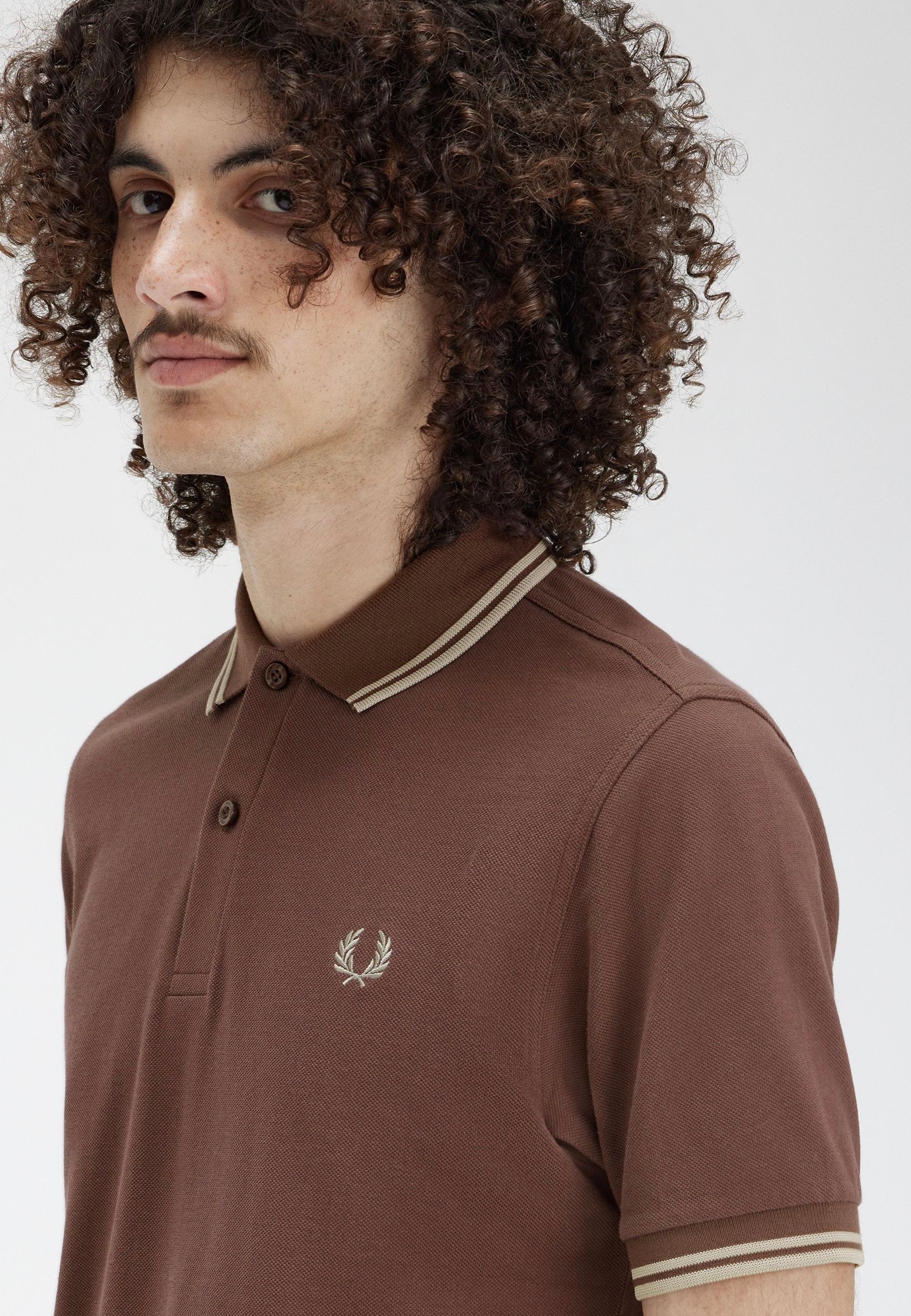 Fred Perry - Twin Tipped Road Brick/Warm Grey - Polo | Men-Image