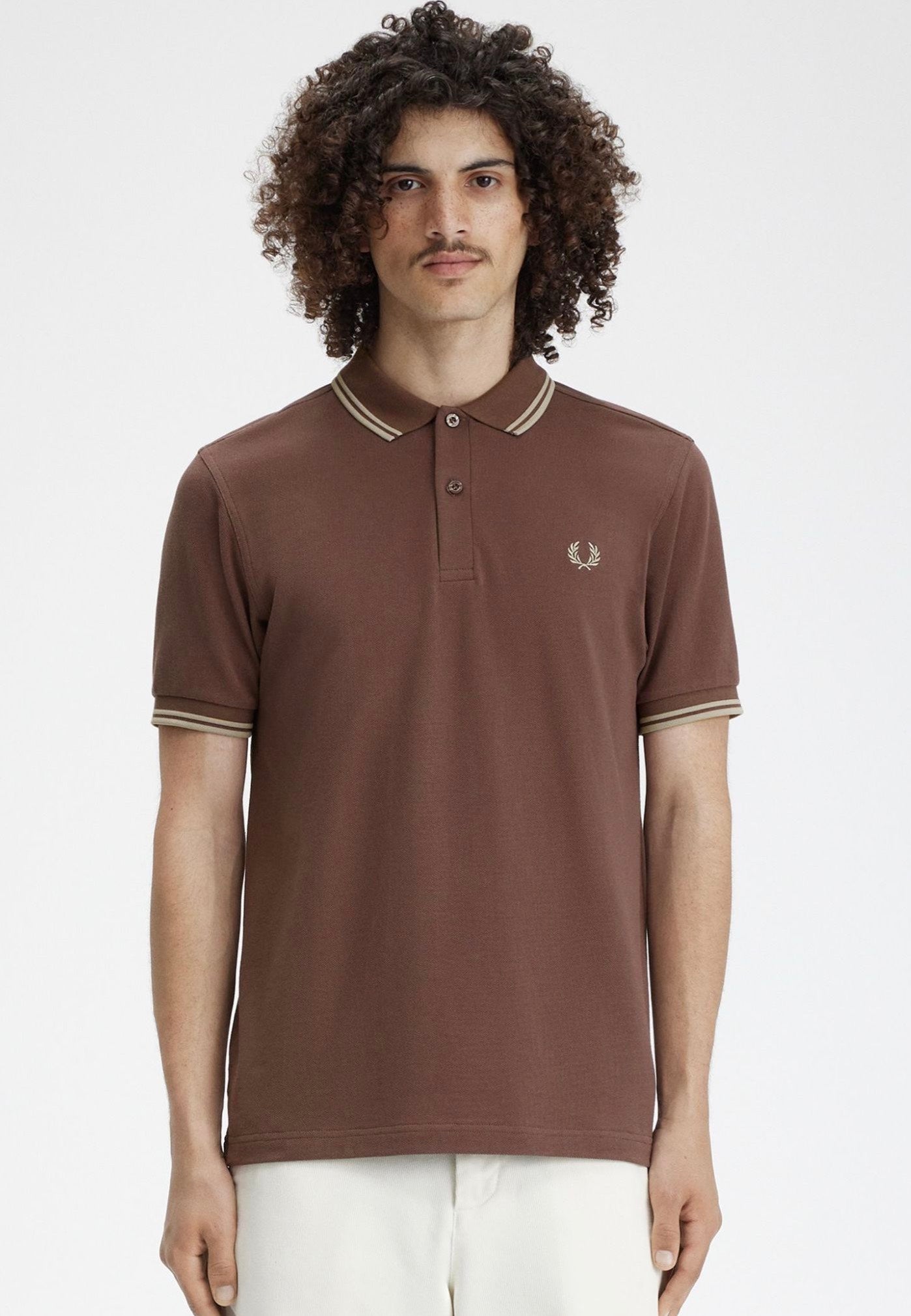 Fred Perry - Twin Tipped Road Brick/Warm Grey - Polo | Men-Image