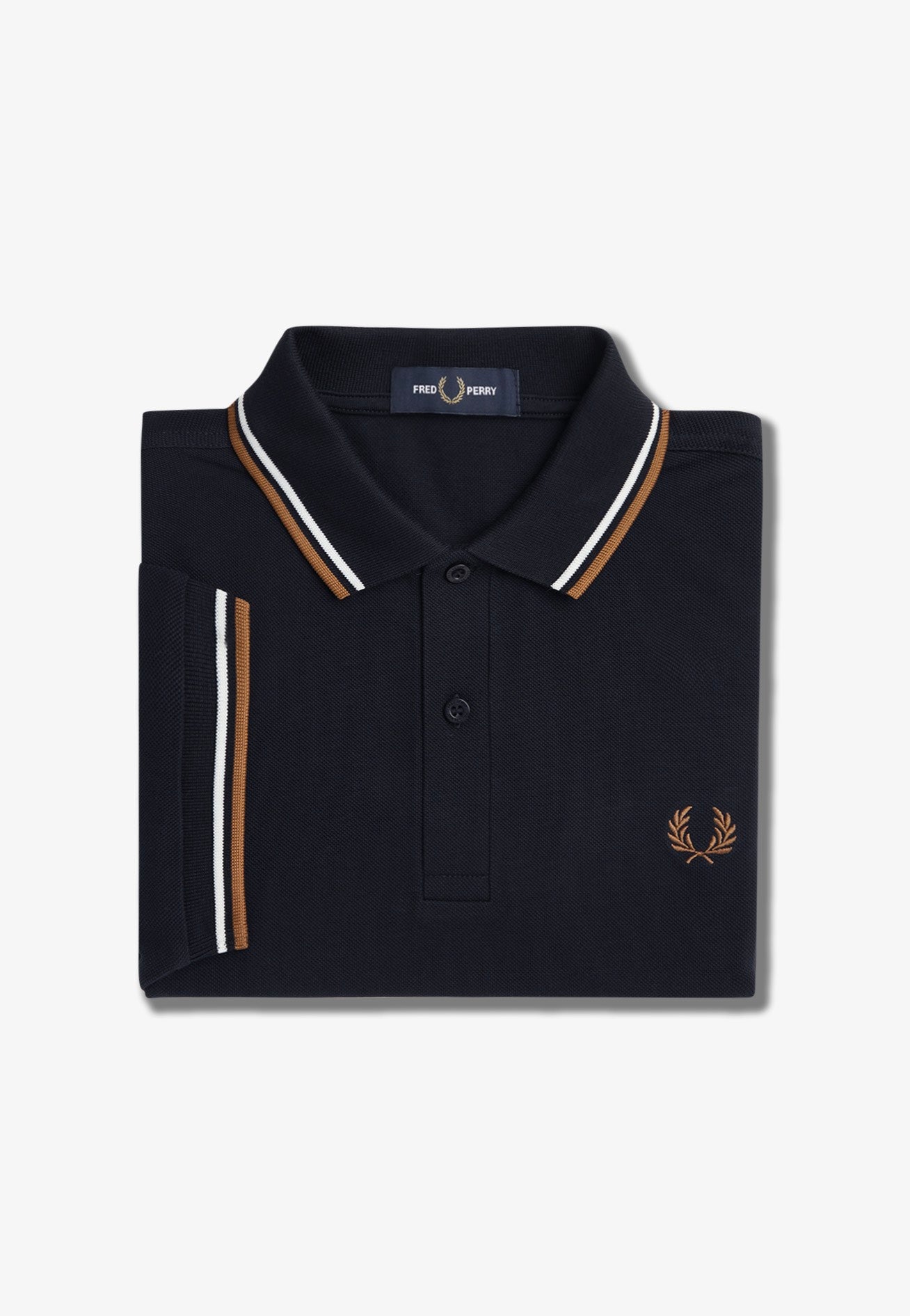 Fred Perry - Twin Tipped Navy/Snow White/Shaded Stone - Polo | Men-Image