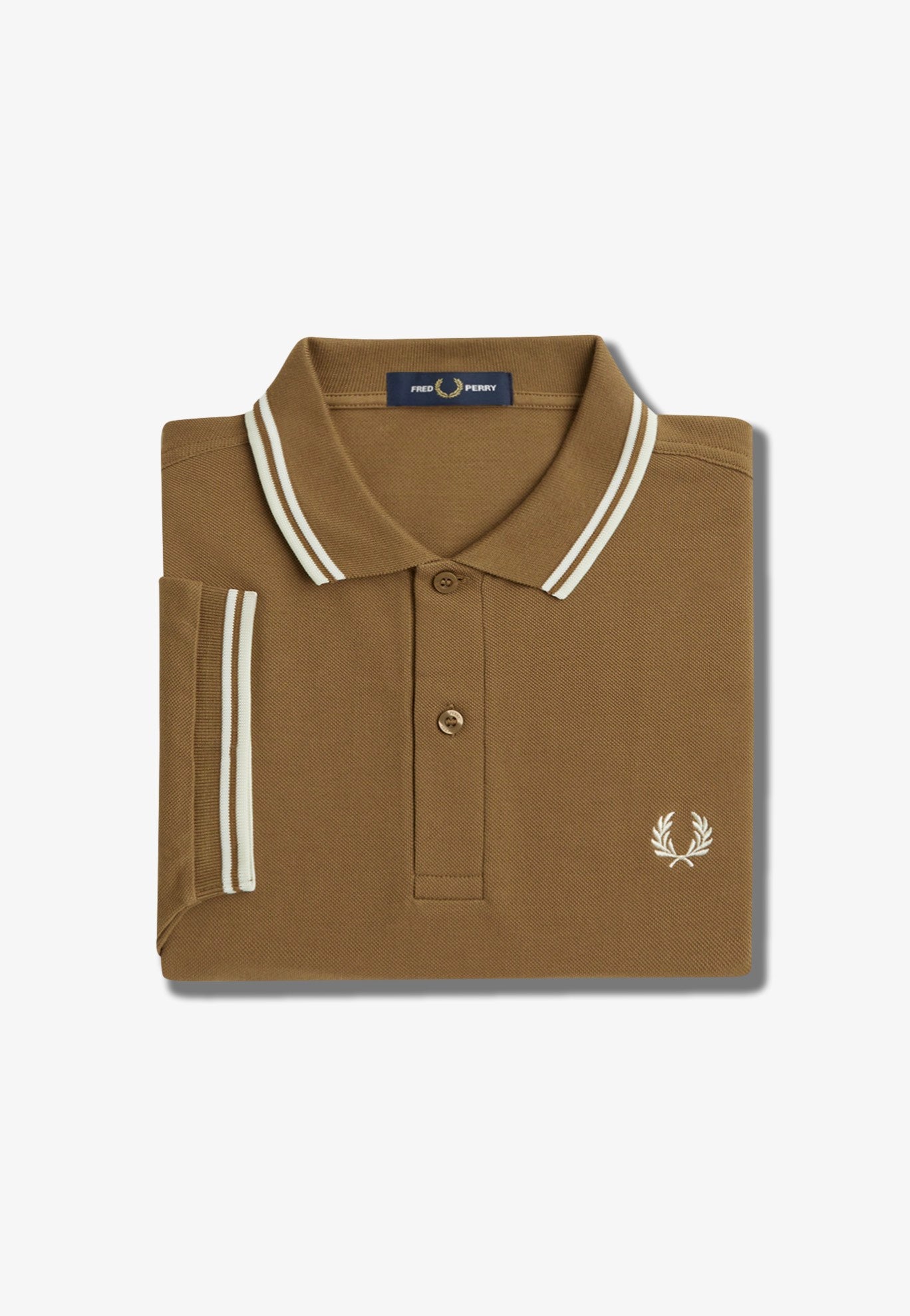 Fred Perry - Twin Tipped Shaded Stone/Snow White/Ecru - Polo | Men-Image