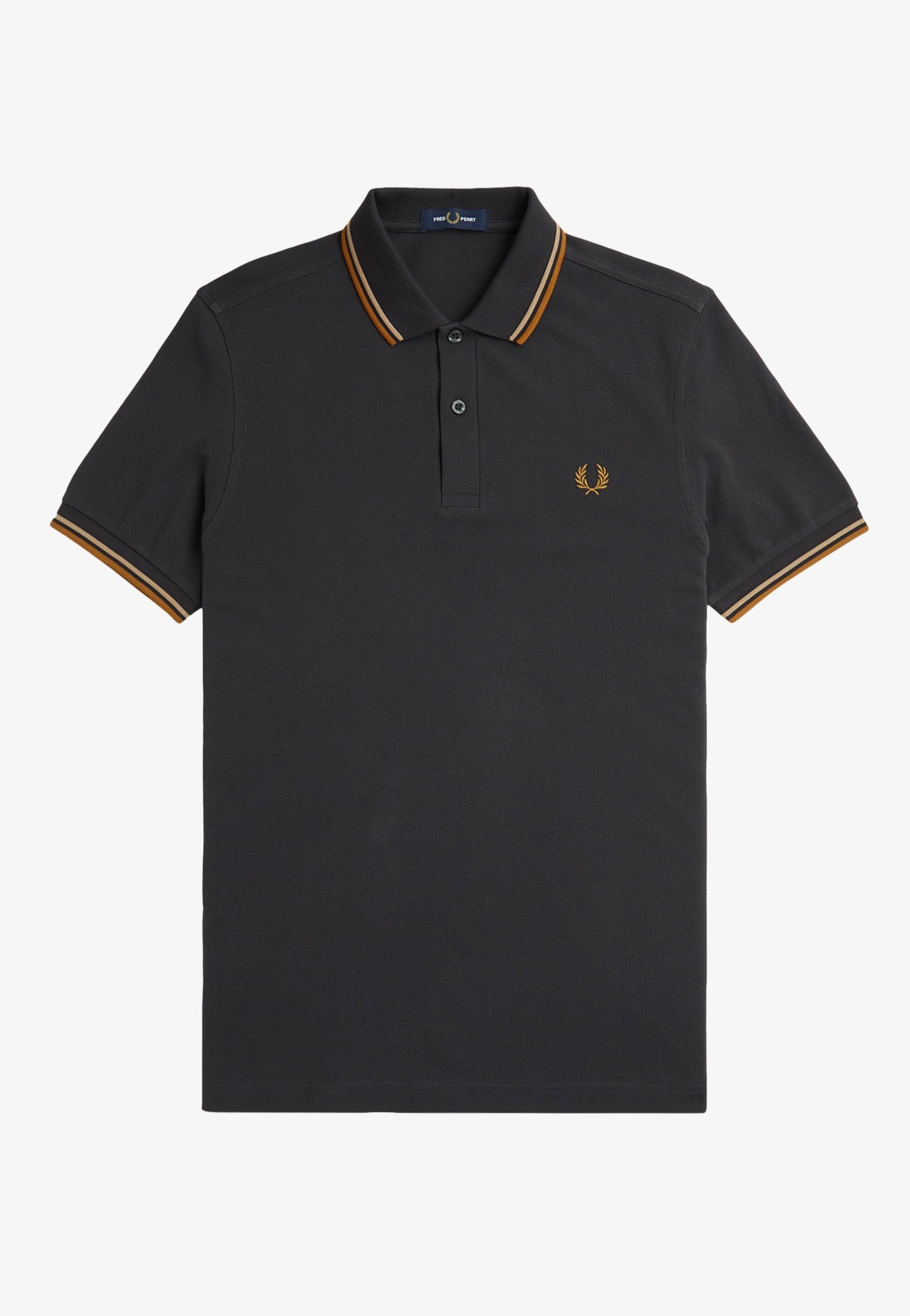 Fred Perry - Twin Tipped Anchor Grey/Warm Stone/Dark Caramel - Polo | Men-Image